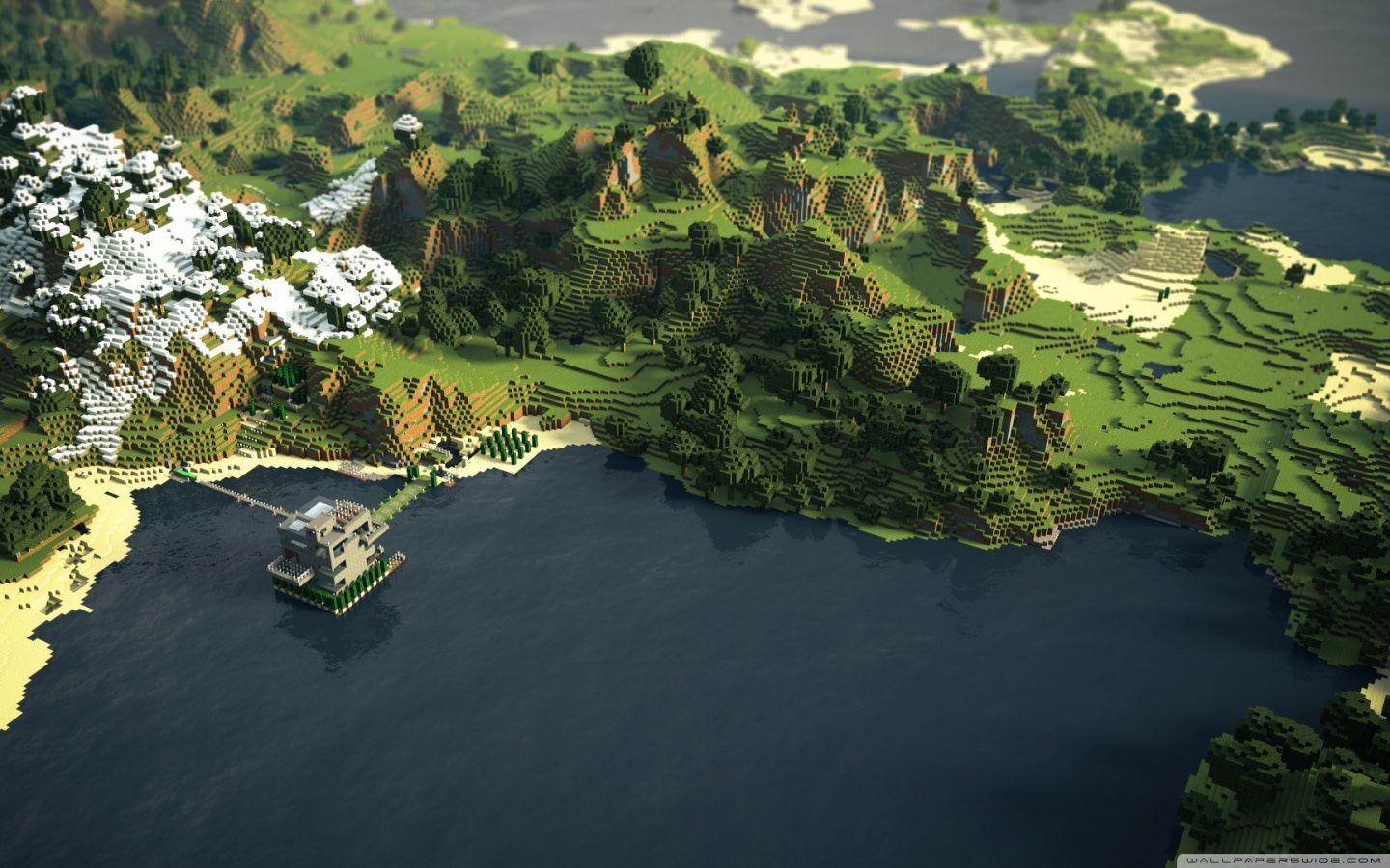 1440x900 Minecraft Landscape Ultra HD Desktop Background Wallpaper for 4K