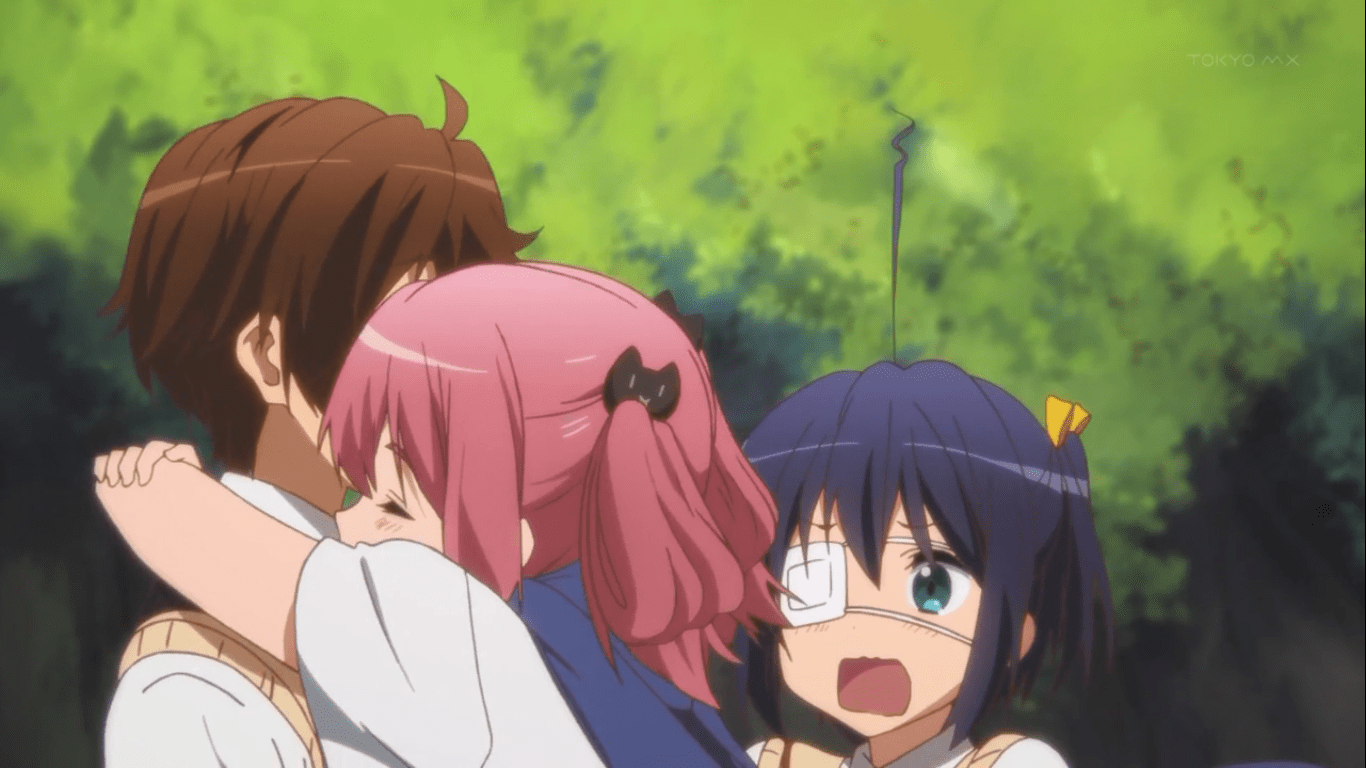1366x768 Anime Love Triangle Wallpaper