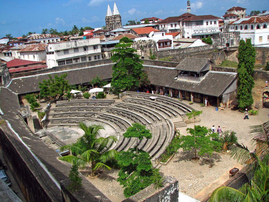 1024x768 Interior of Old Fort in Zanzibar. The fort was built around