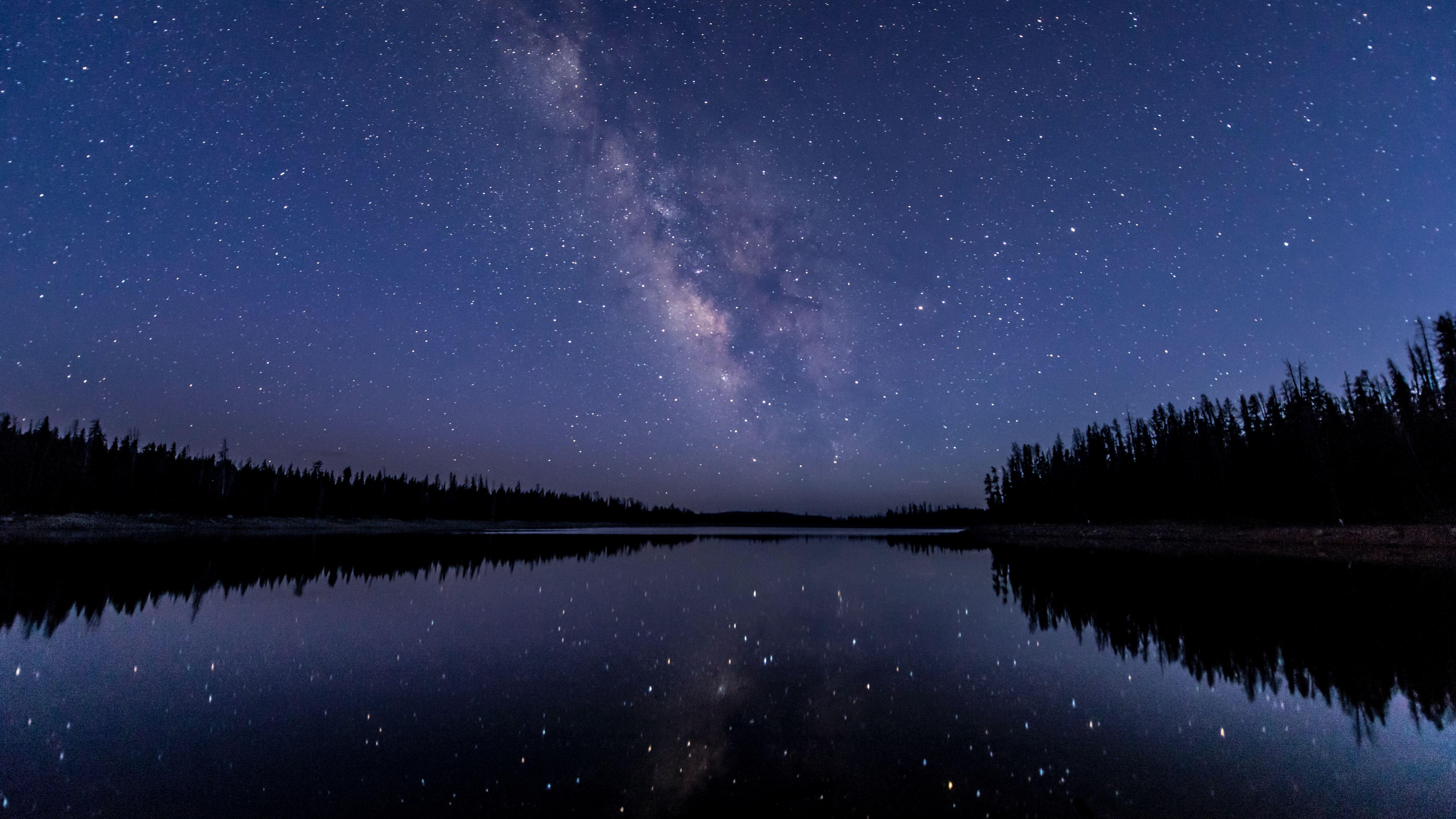 5120x2880 Milkway Lake Water Reflection Stars 5k 5k HD 4k