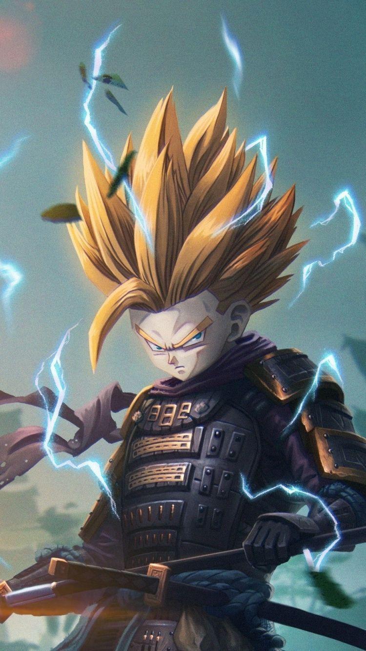 750x1334 Gohan, Samurai, Dragon Ball, art wallpaper in 2020