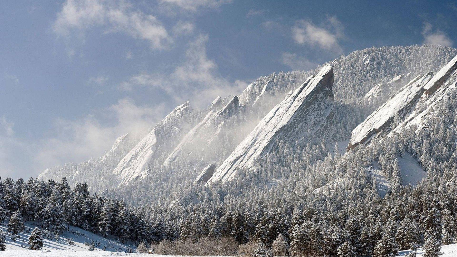 1920x1080 mountains, landscapes, nature, winter, snow, forest wallpaper