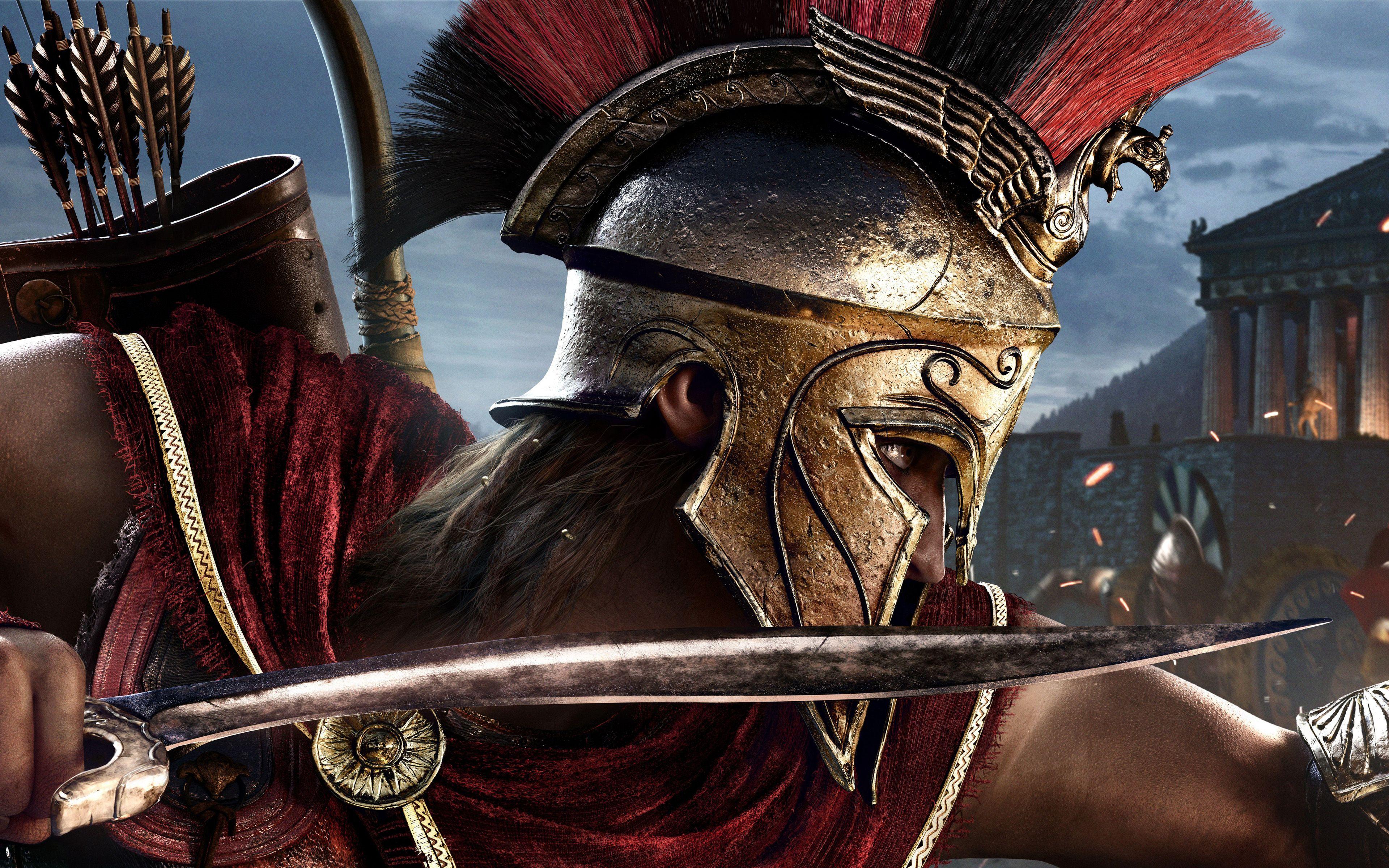3840x2400 Download wallpaper Assassins Creed Odyssey, E 4k, promo