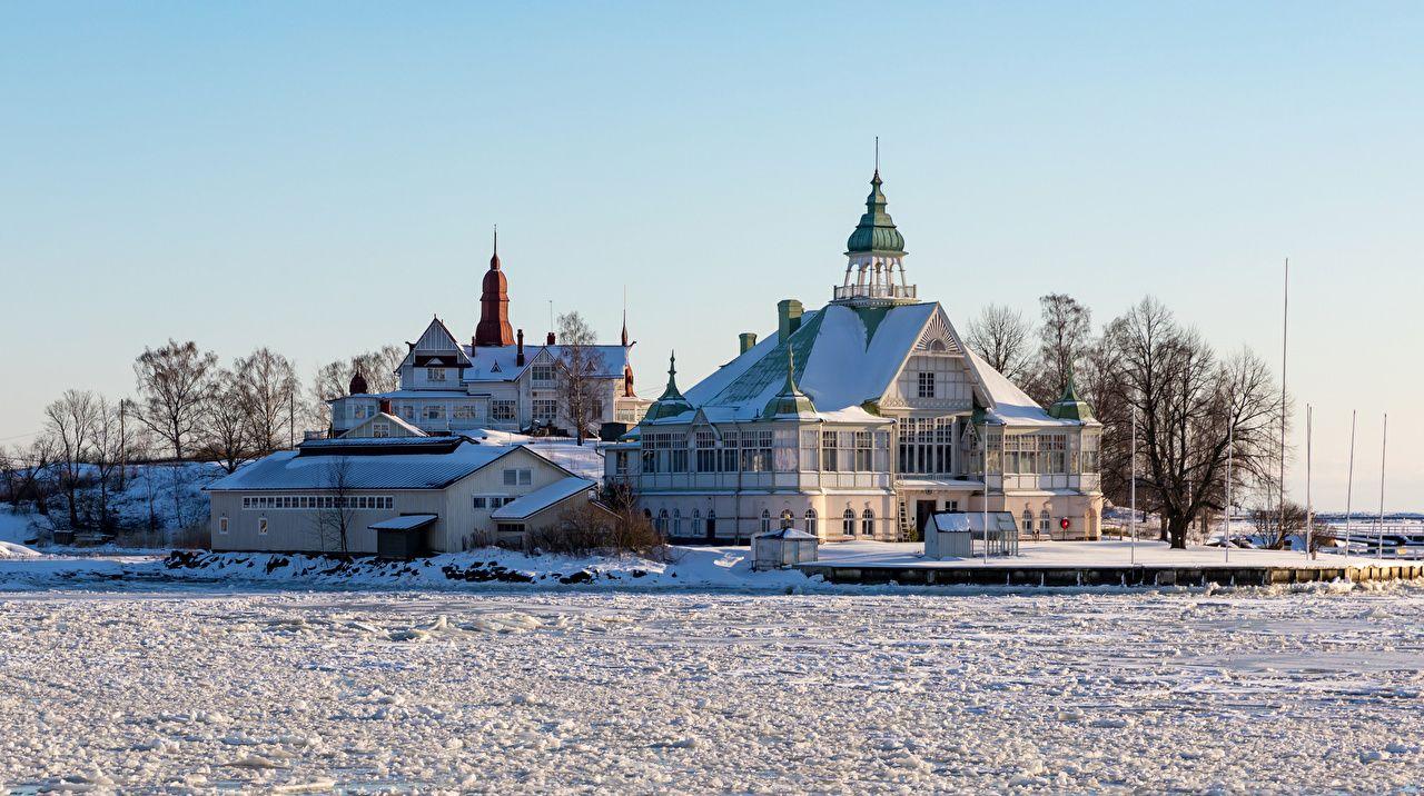 1280x716 Desktop Wallpaper Helsinki Finland Winter Snow Mansion Cities