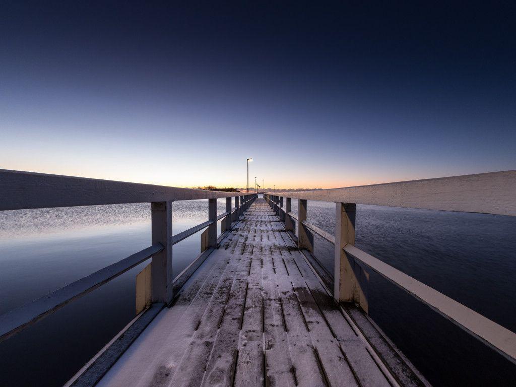 1024x768 Pier Sunset Helsinki Wallpaper Image Free Download