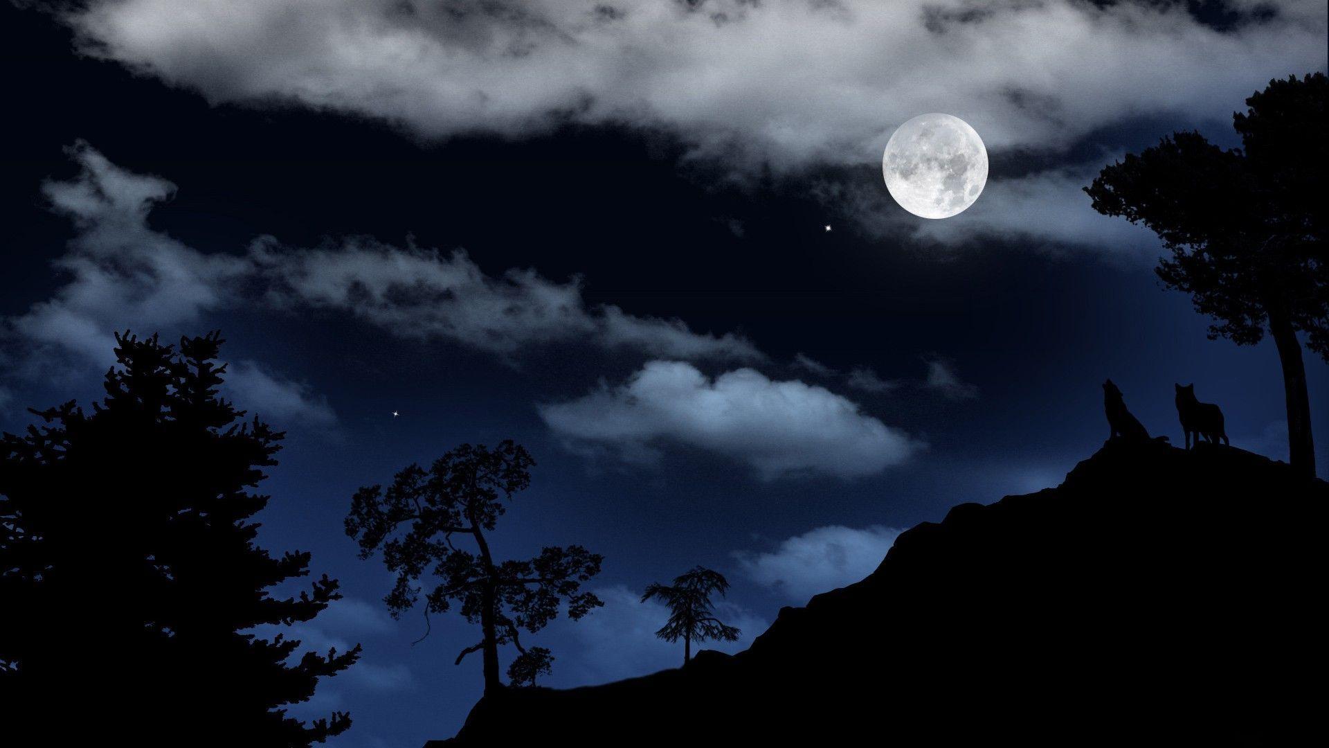 1920x1080 Free Moonlight Wallpaper
