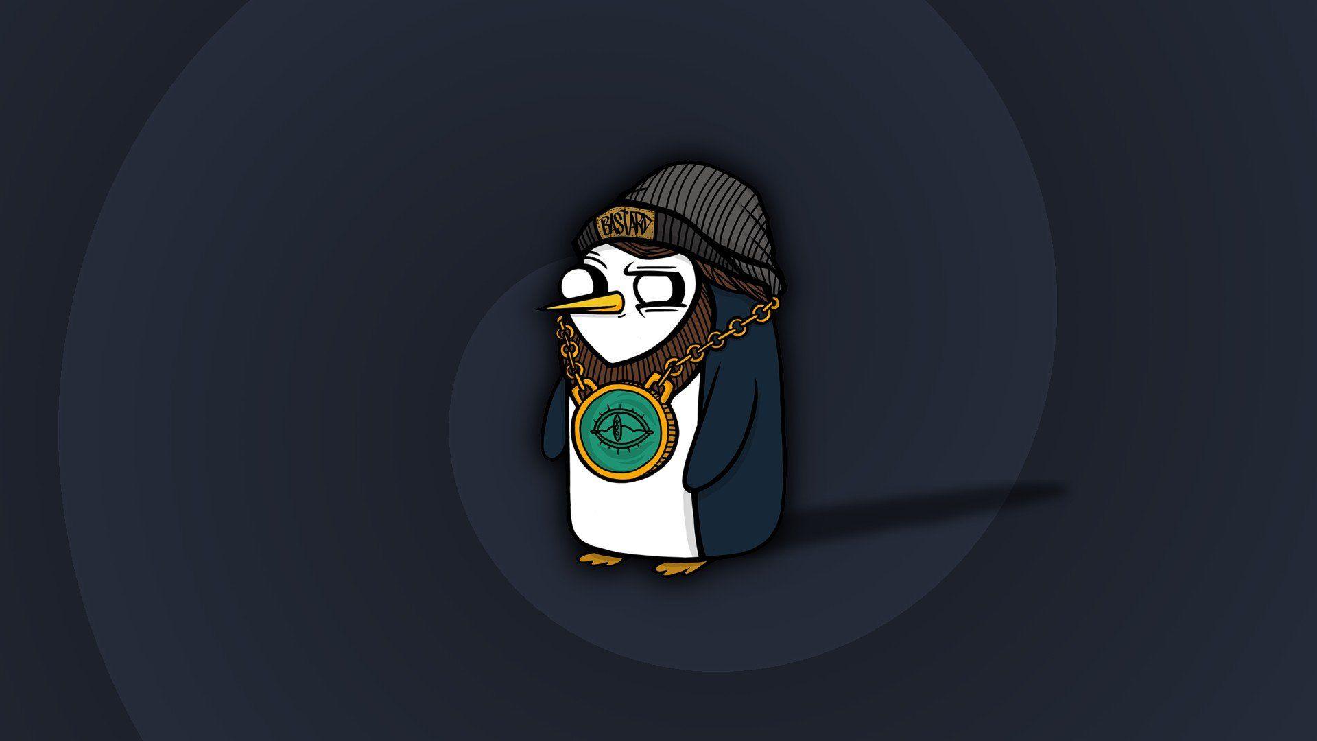 1920x1080 Gunter, Penguins, Linux, Minimalism HD Wallpaper / Desktop