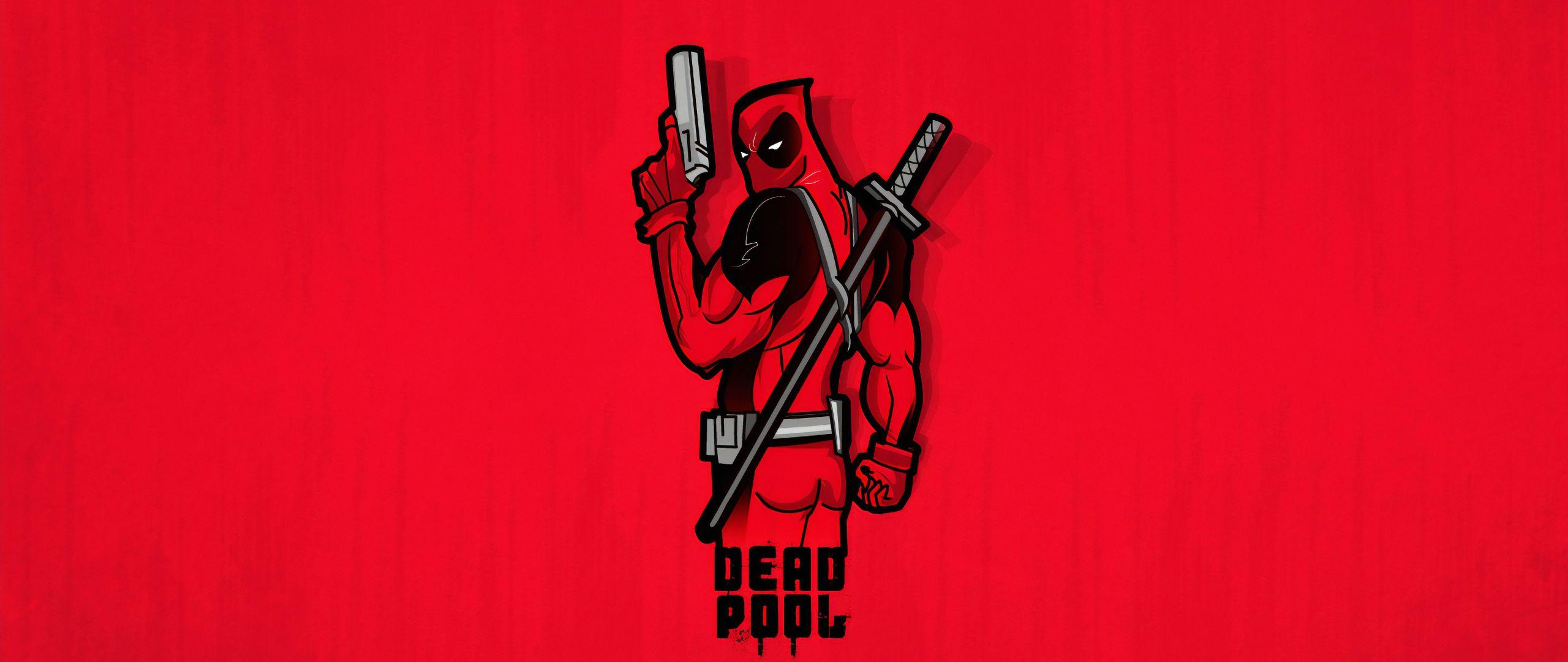 2560x1080 Minimal Deadpool 2560x1080 Resolution Wallpaper, HD
