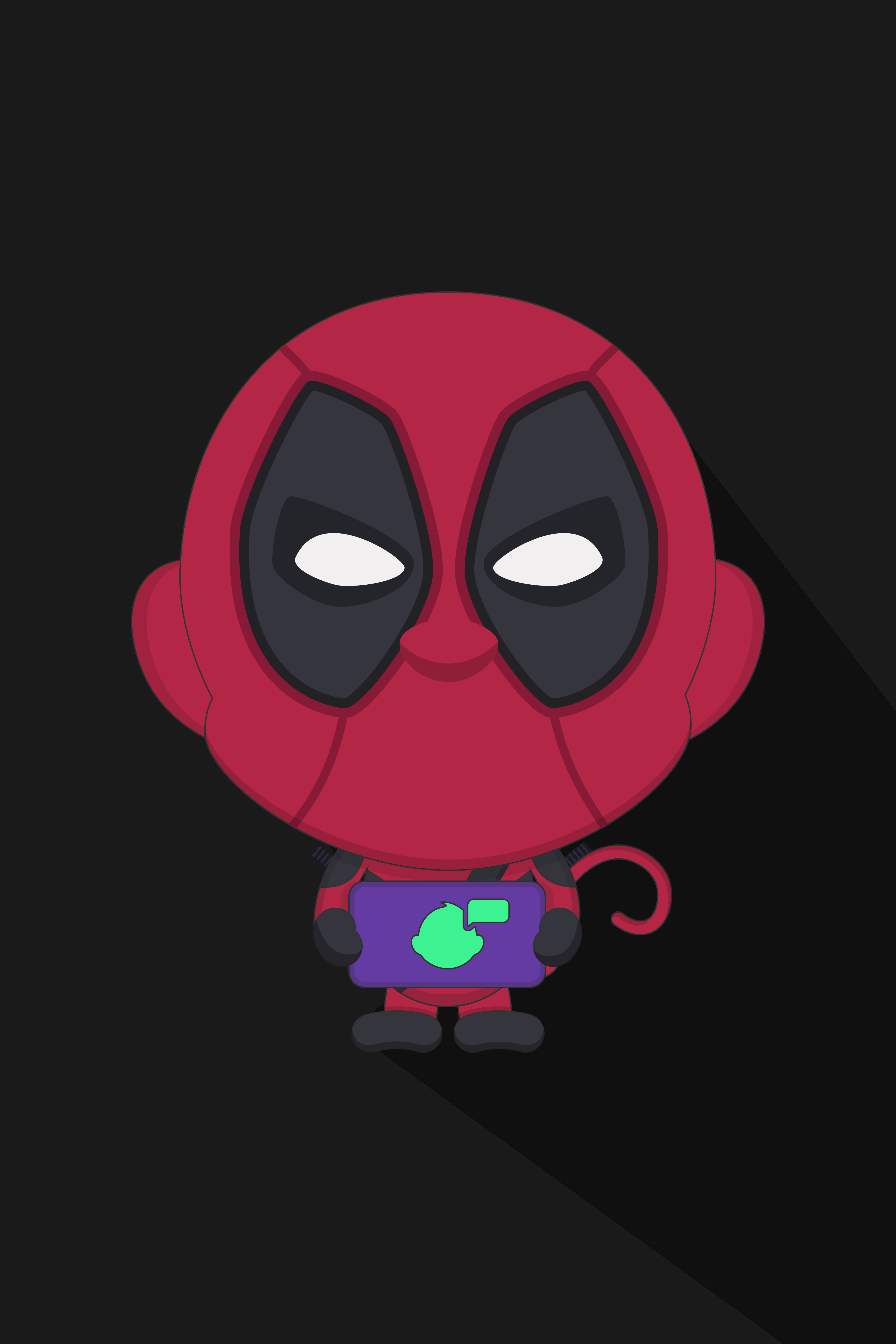 4000x6000 DeadPool Monkey high resolution wallpaper minimalist mobile