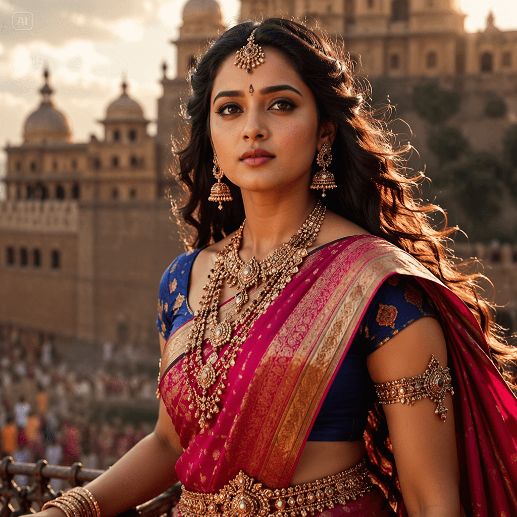 1024x1024 Devasena Prompt: Create Epic Bahubali Queen AI Photo from Your Selfies