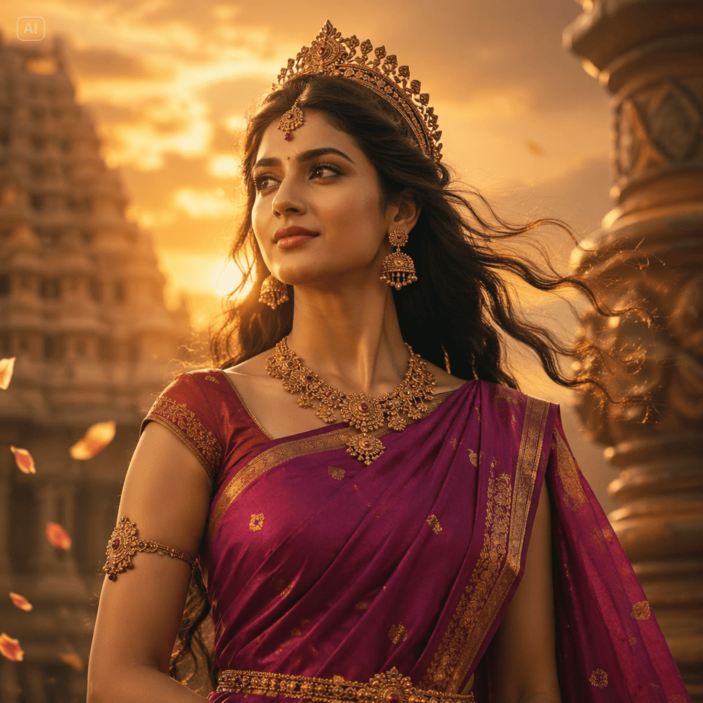 1024x1024 Devasena Prompt: Create Epic Bahubali Queen AI Photo from Your Selfies