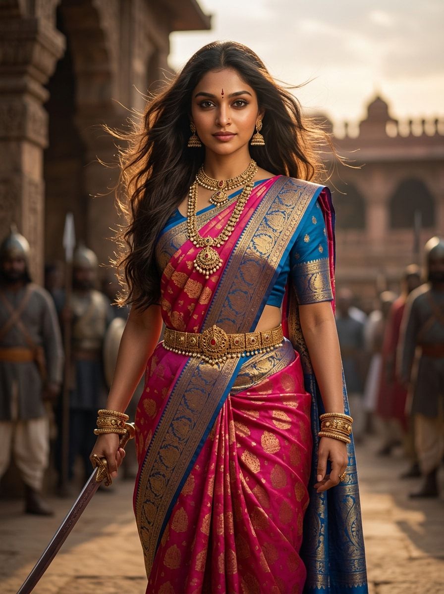 896x1200 Devasena Prompt for Gemini AI: 20 Bahubali Devasena Prompts for Royal Queen Photo