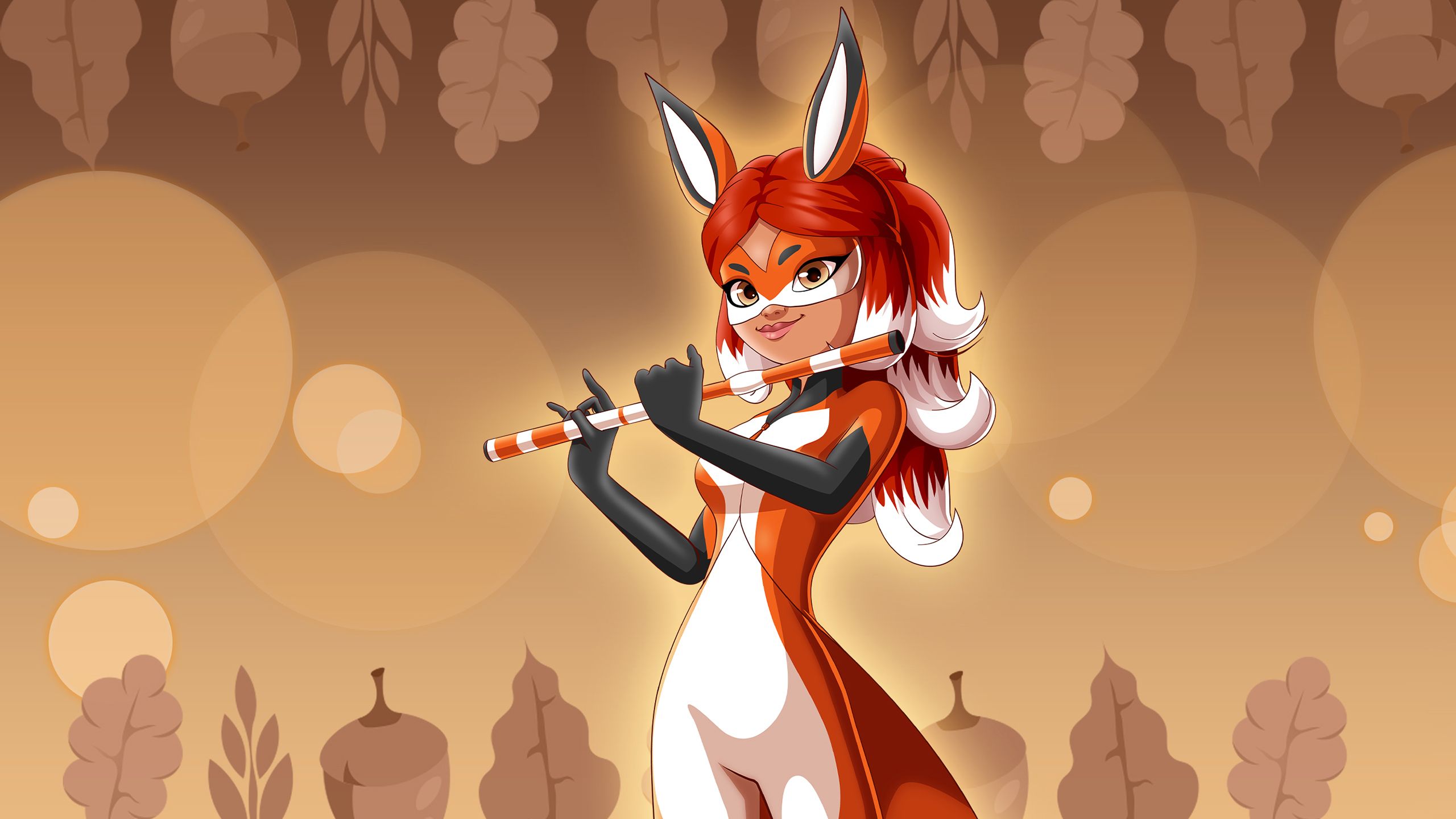 2560x1440 Miraculous Ladybug Thanksgiving style HD wallpaper