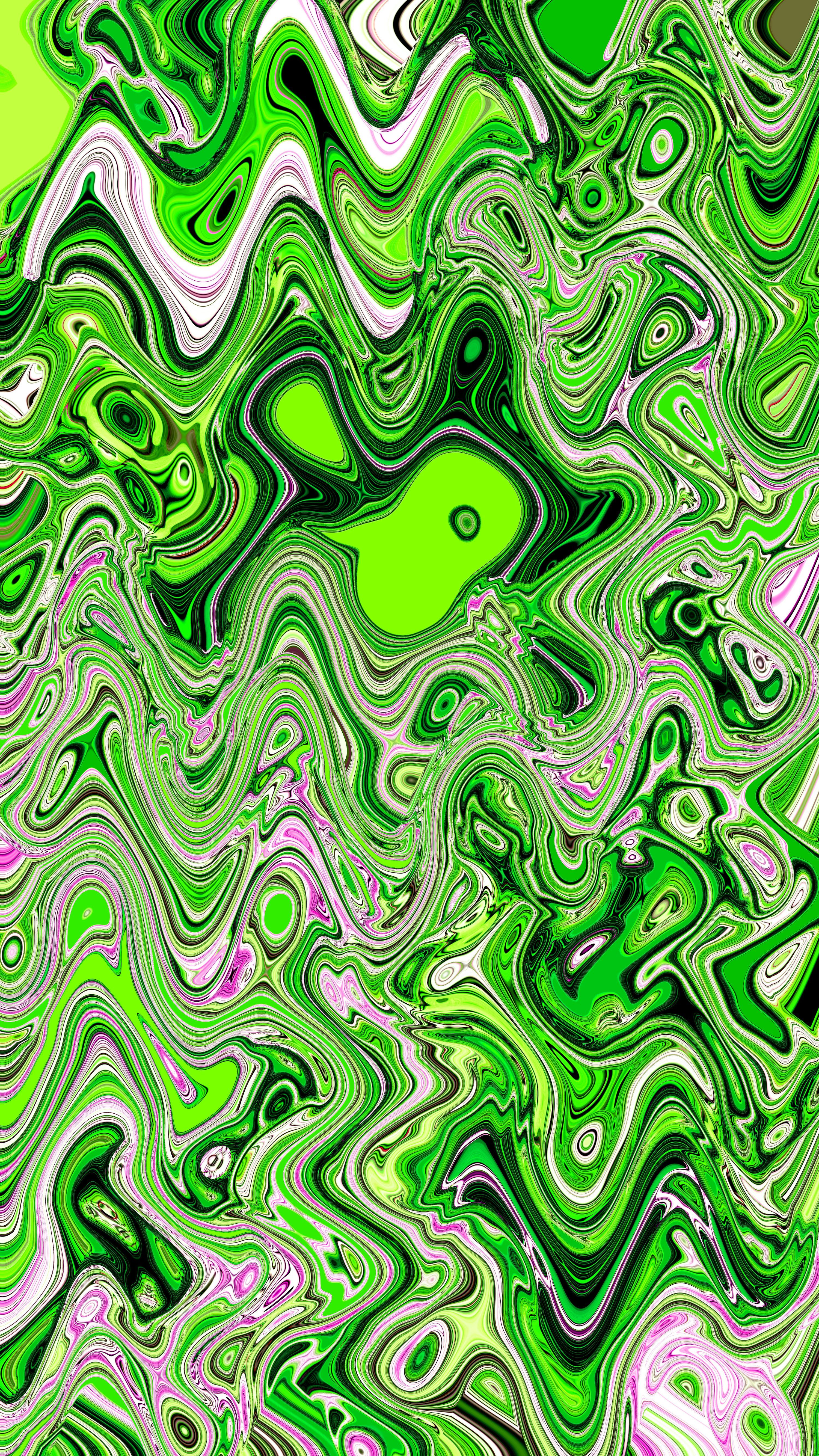 3000x5333 Abstract swirl of green, white, and pink. photo