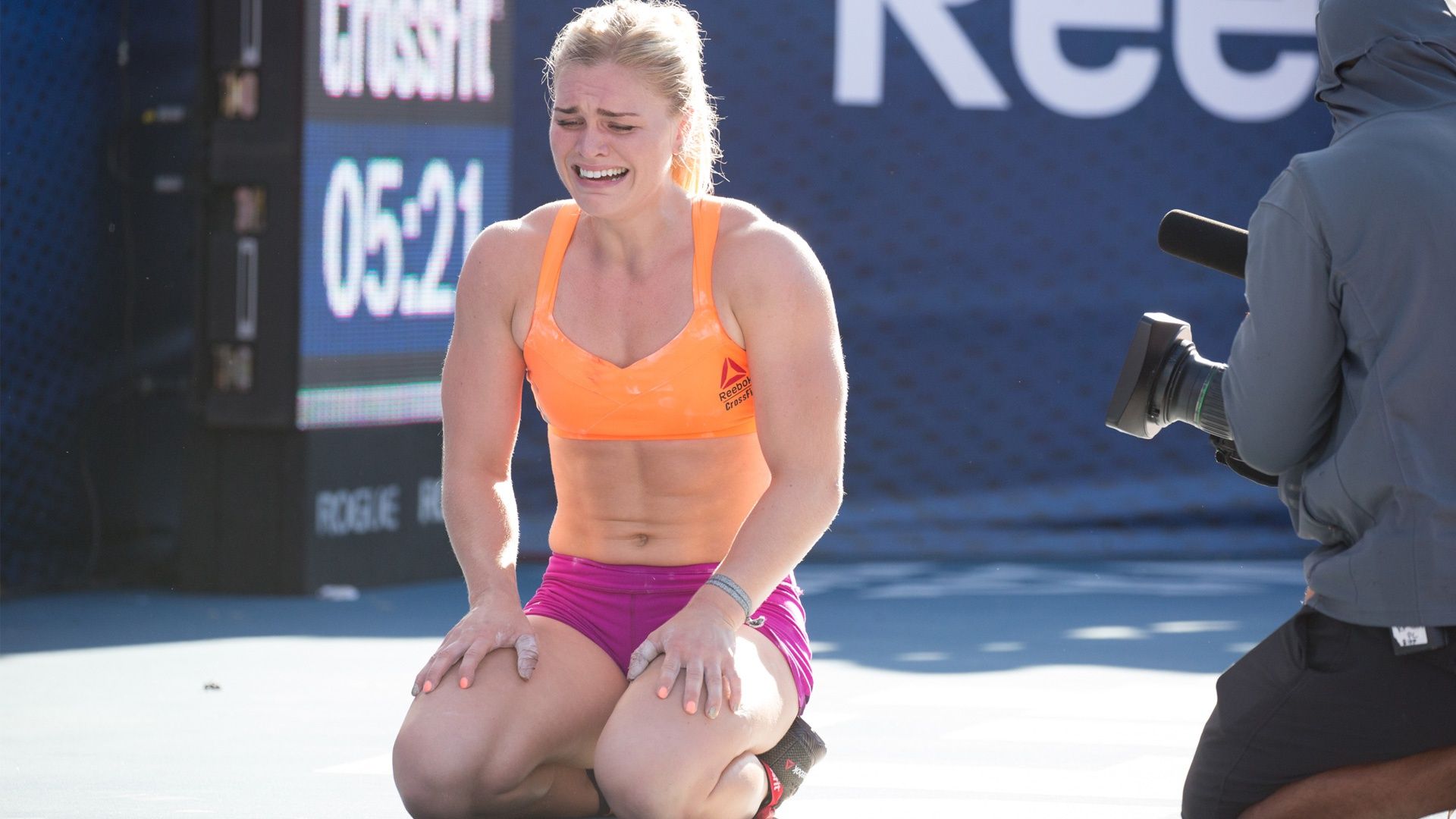 1920x1080 Wallpaper fatigue, tiredness, crossfit games, Katrin Davídsdóttir for mobile and desktop, section настроения, resolution 1920x1080