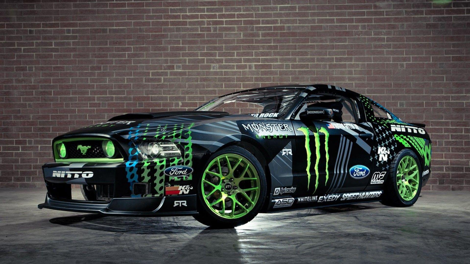 1920x1080 Black Mustang GT Wallpaper