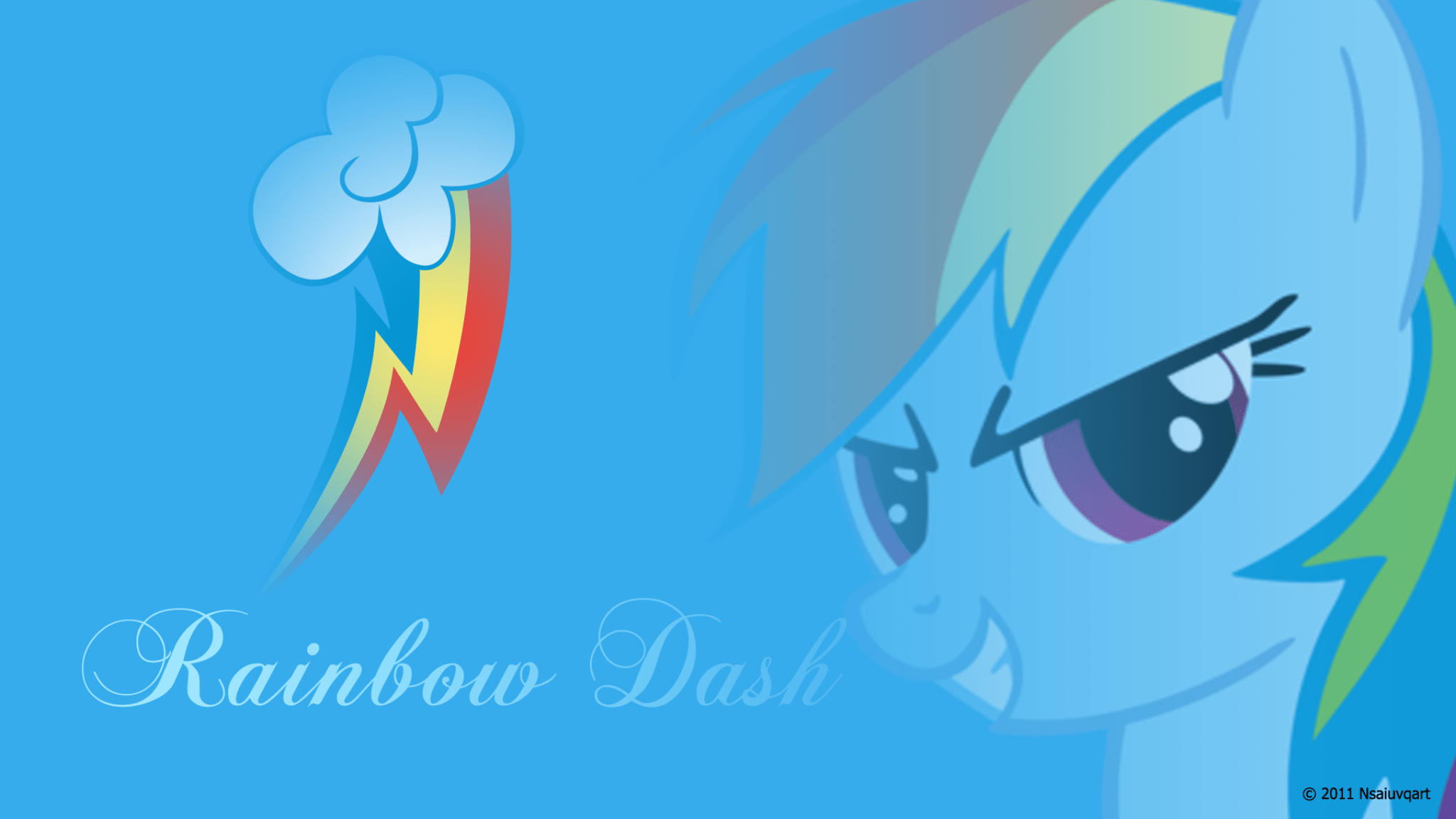 2048x1152 Rainbow Dash headshot wallpaper. Rainbow dash