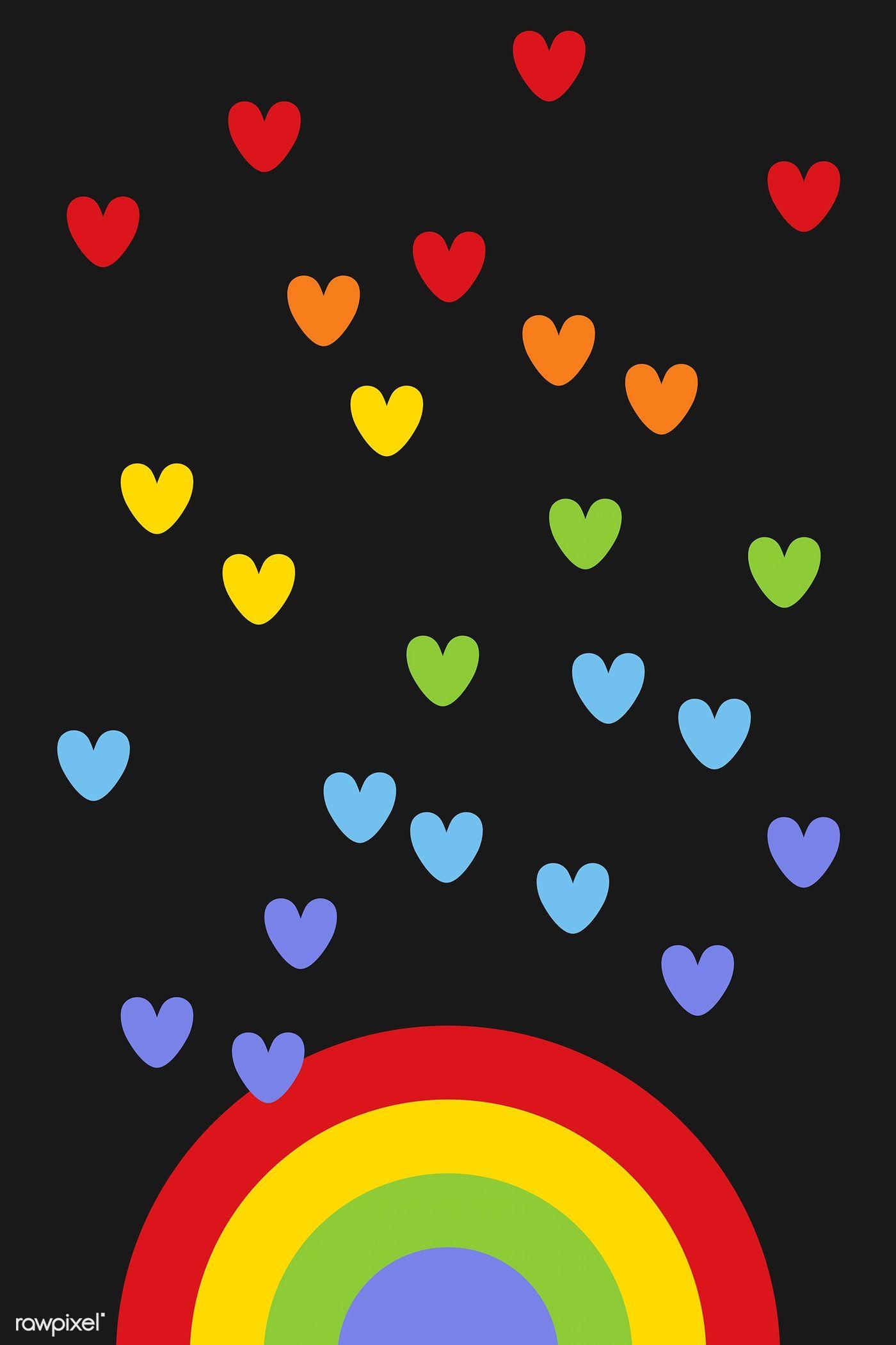 1400x2100 Download premium vector of Support LGBTQ pride heart element