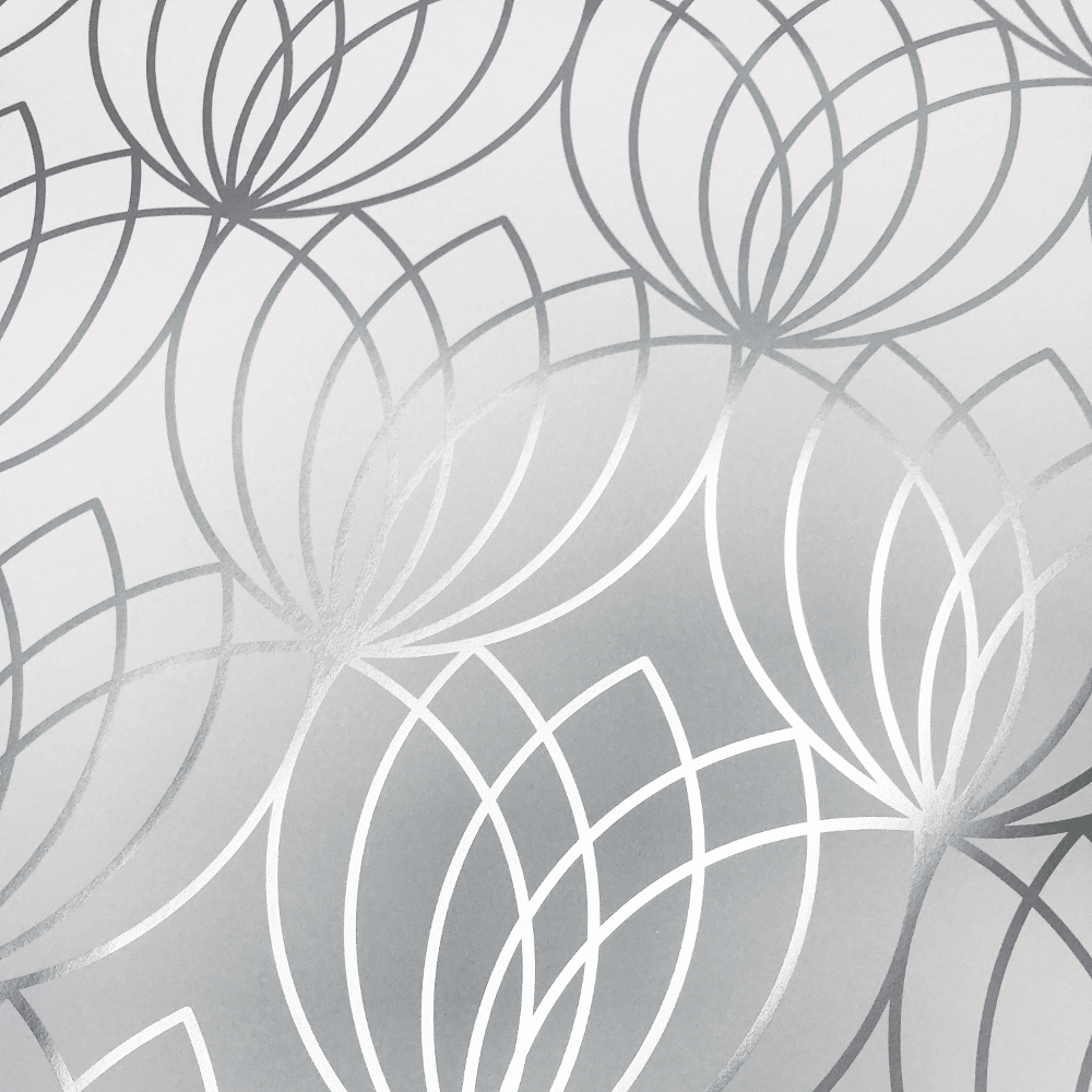 1000x1000 Muriva Lotus Geometric Metallic Smooth Luxury Modern Wallpaper 148501