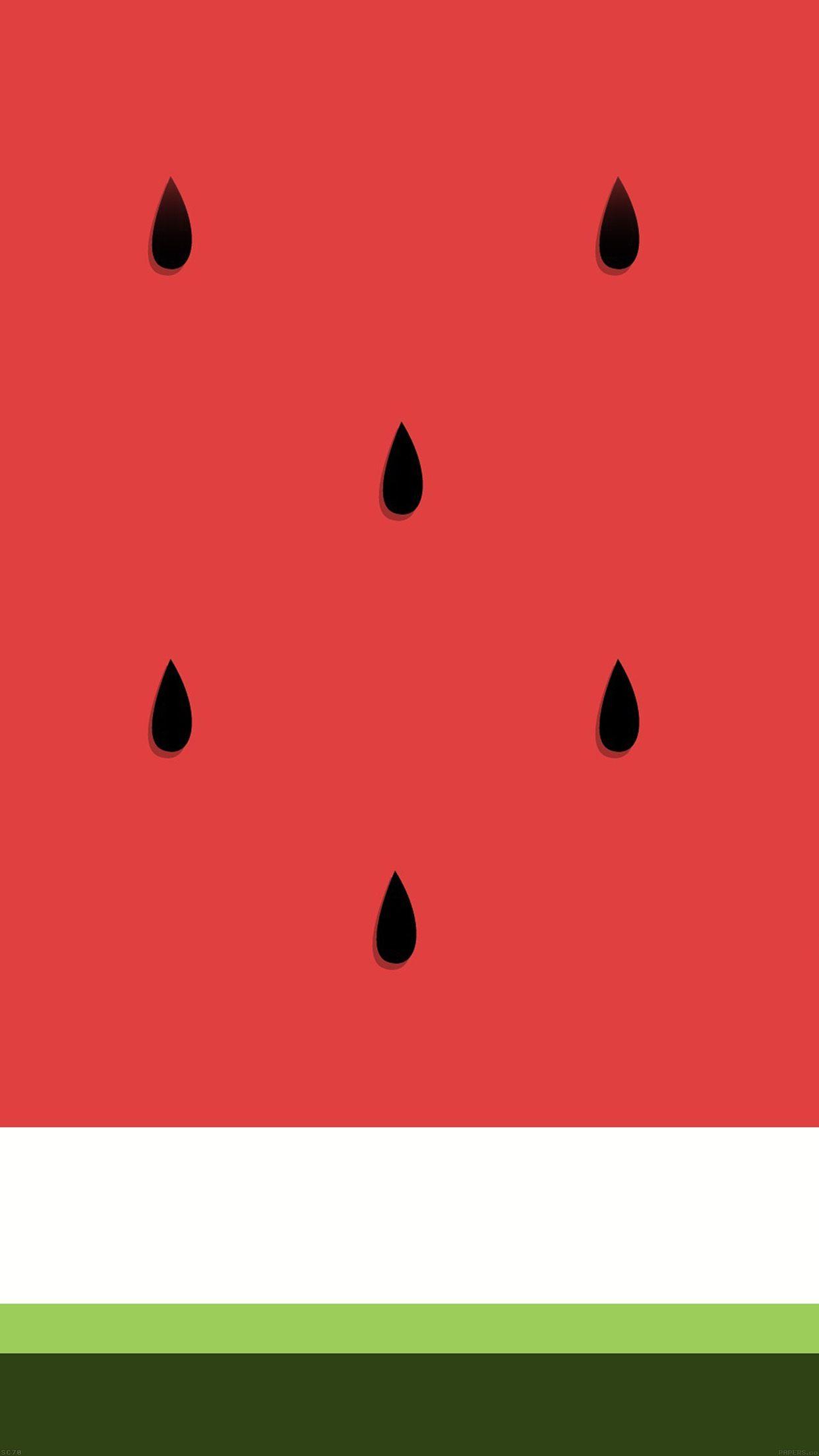 1242x2208 Watermelon Minimal Art
