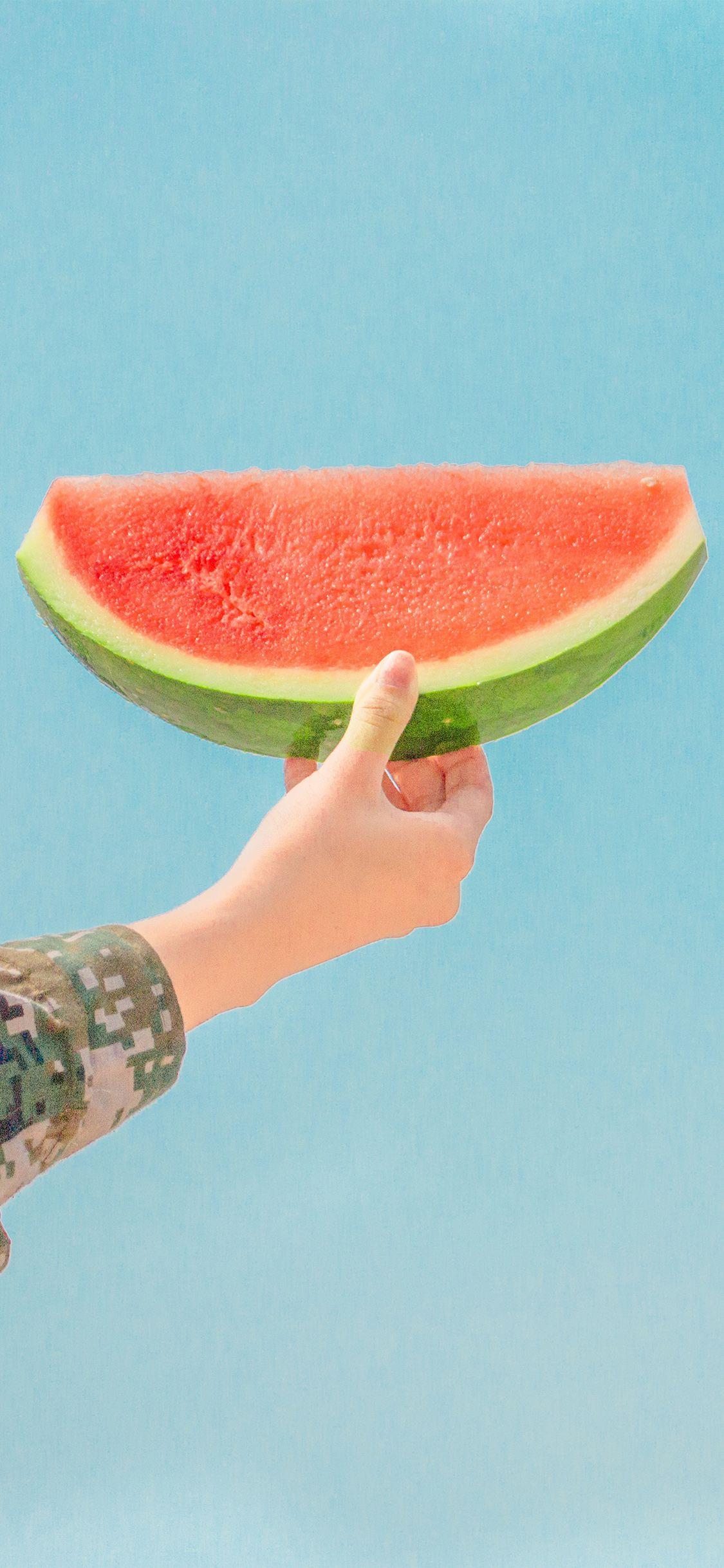 1125x2436 iPhone wallpaper. watermelon summer food fruit happy