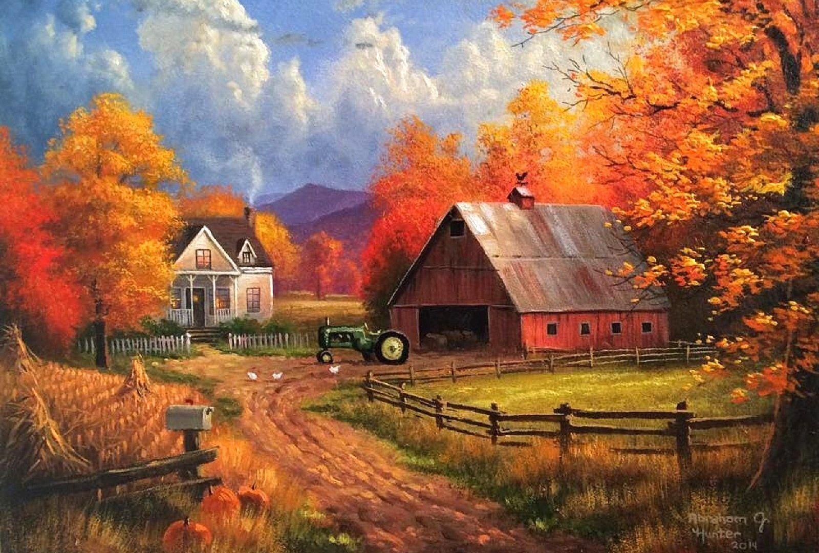 Country Farm Fall Backgrounds
