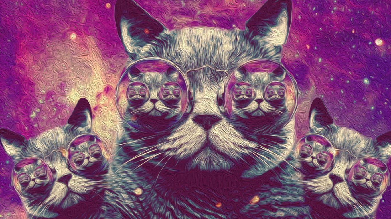 Trippy Cat Wallpapers Top Free Trippy Cat Backgrounds WallpaperAccess