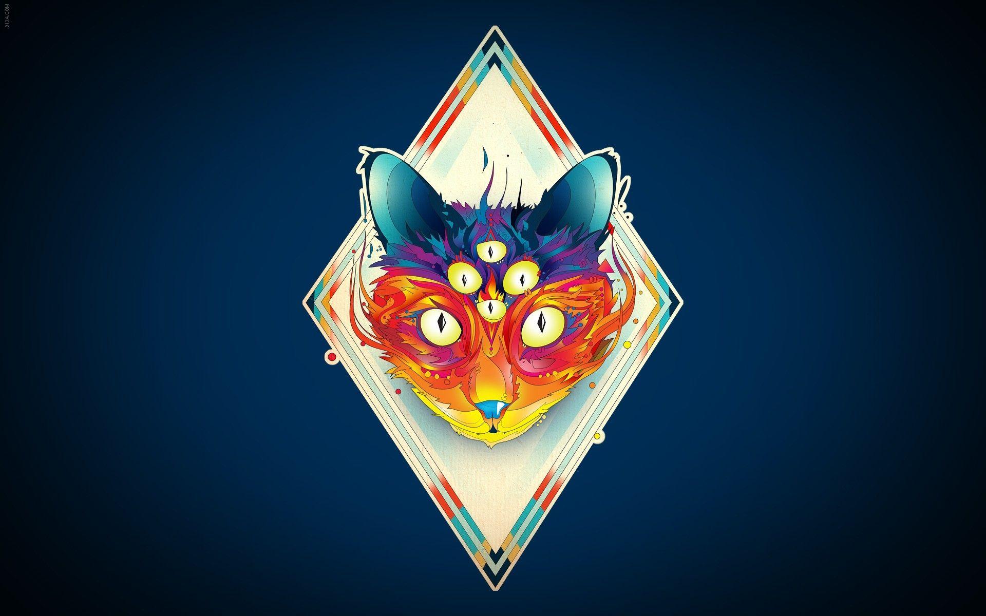 1920x1200 abstract, Fox, Illustrations, Romanian, Photomanipulations