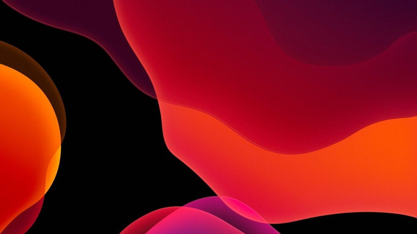 1366x768 Download 1366x768 Orange Bubbles, Overlap Wallpaper for Laptop