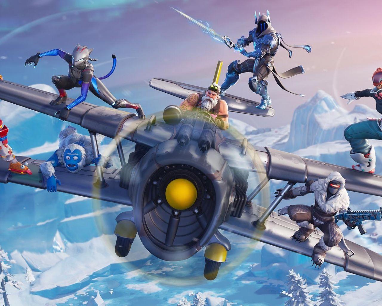 1280x1024 Free download Fortnite Season 7 HD Background Winter is Here 4424