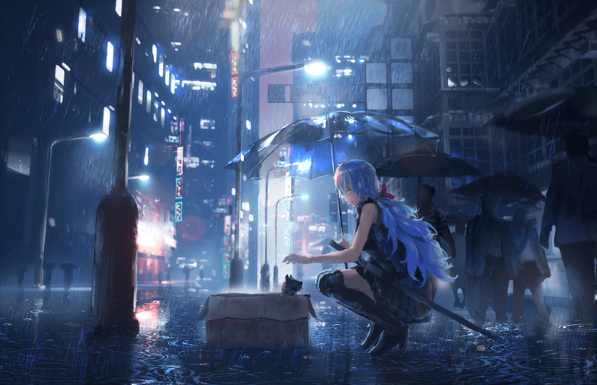 Cute Anime Rain Girl Wallpapers Top Free Cute Anime Rain Girl 1355