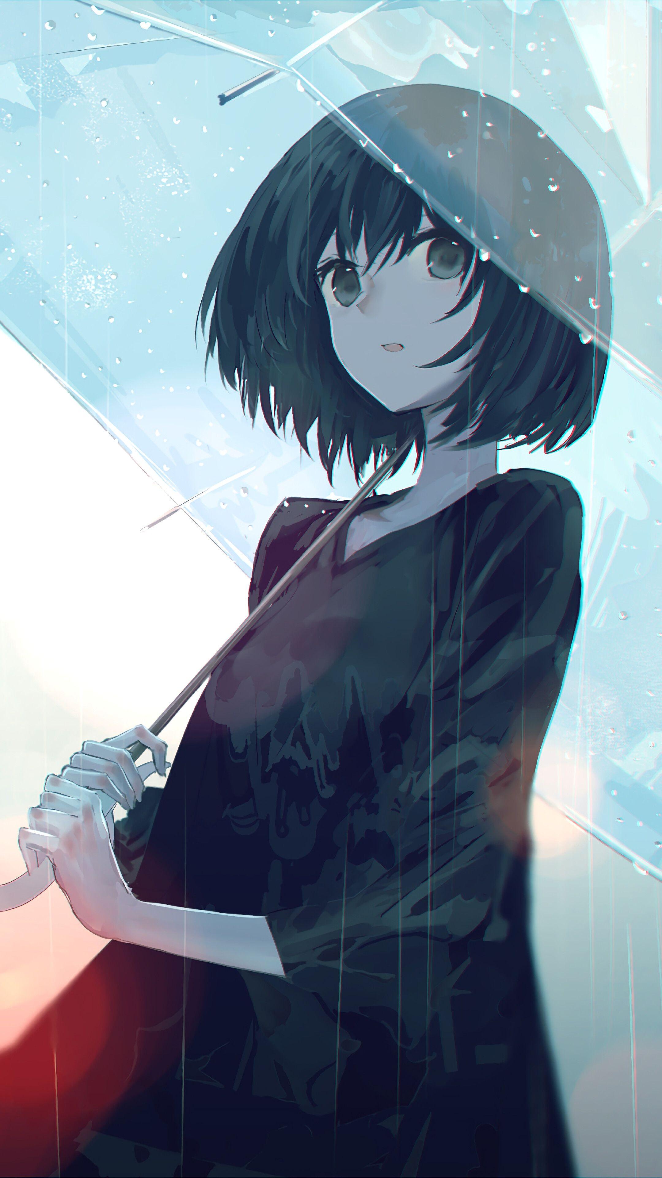 2160x3840 Anime, Girl, Rain, Umbrella, 4K iPhone 6s, 6 HD Wallpaper, Image, Background, Photo and Picture. Mocah.org HD Wallpaper