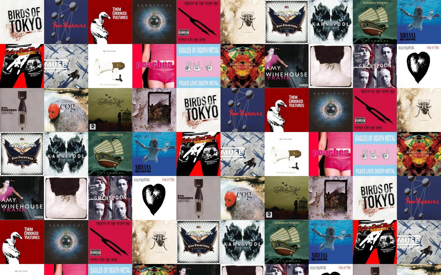1680x1050 Birds Tokyo Day One Foo Fighters Colour Shape Wallpaper « Tiled