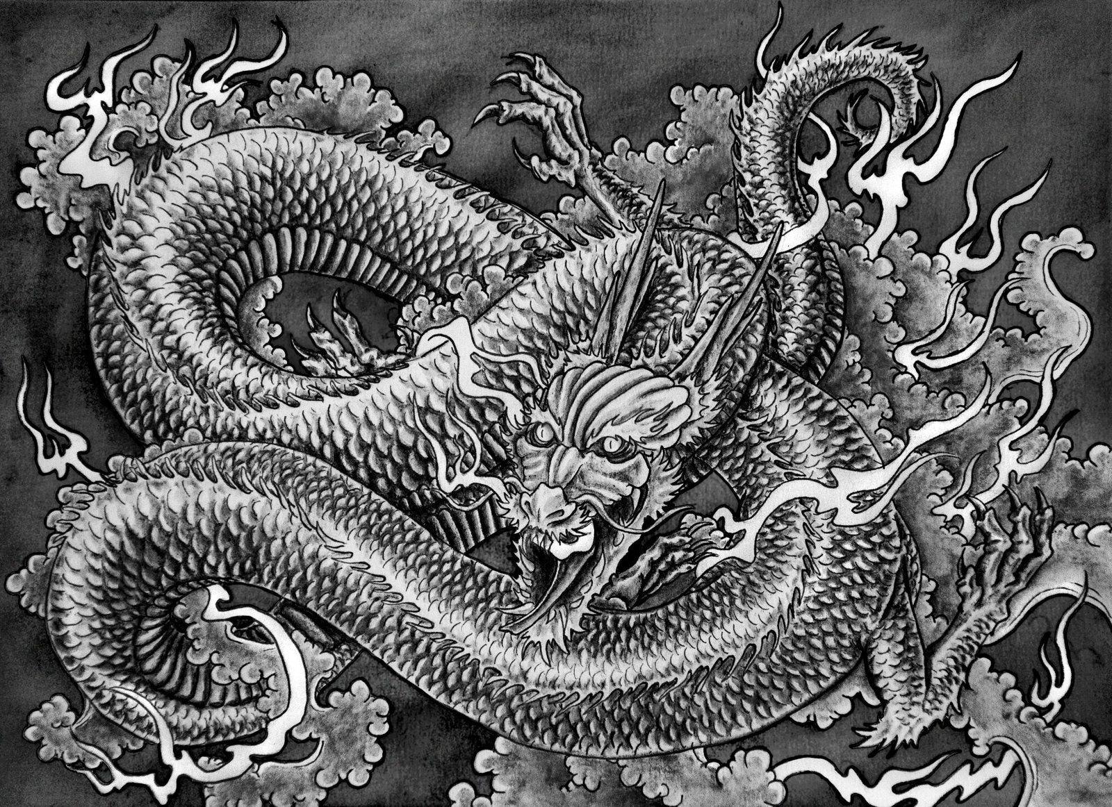 Japanese Dragon Art Wallpaper