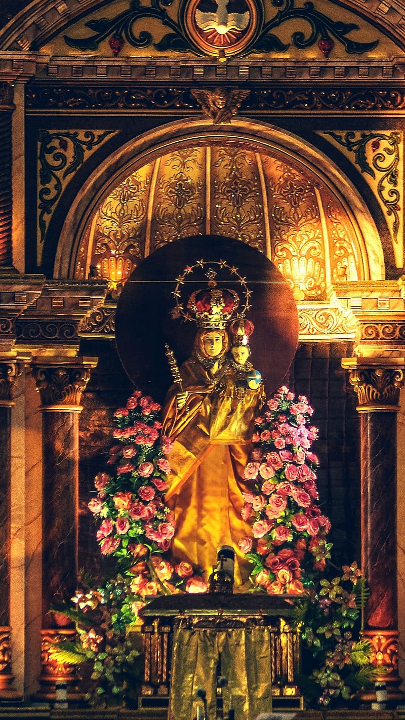 800x1422 Mother Mary With Sunny Effect, mother mary, HD phone wallpaper