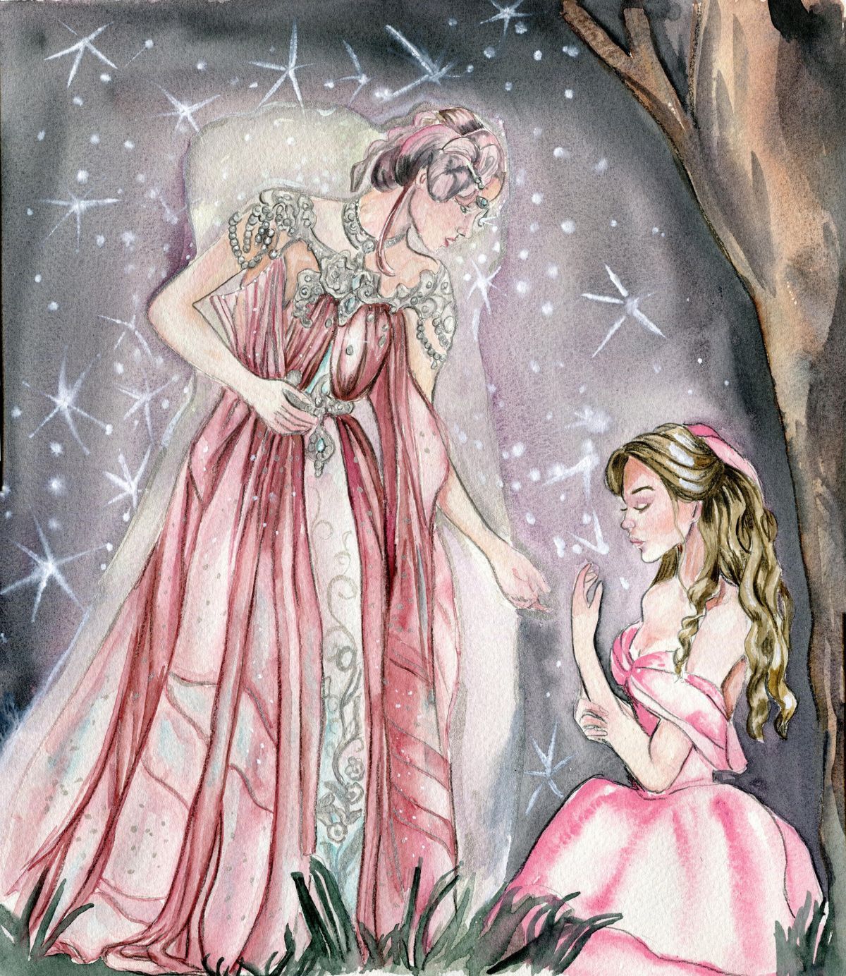 1200x1384 Godmother Helping Cinderella Wallpaper Mural®