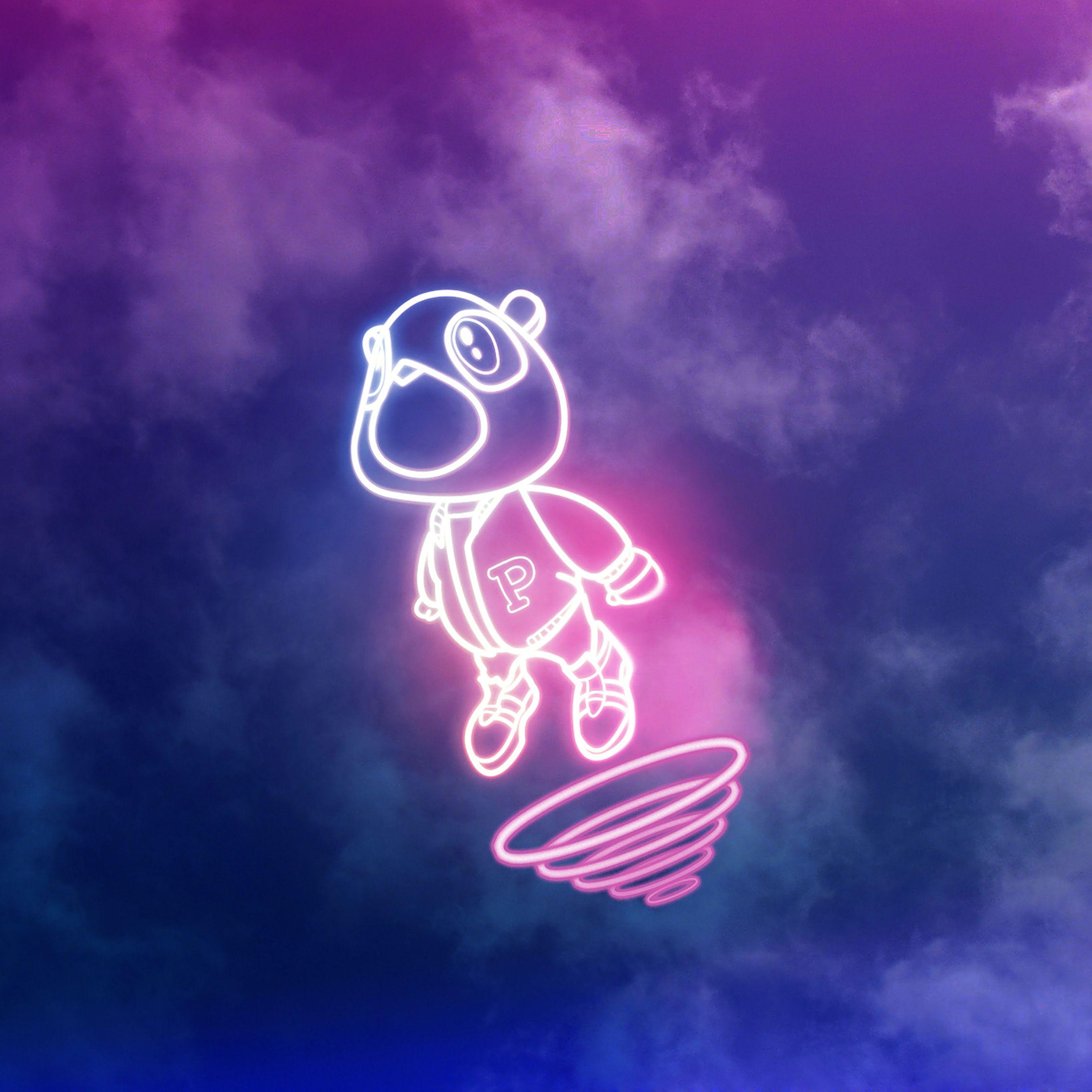 2732x2732 Wallpaper Drop Out Bear Of Kanye Illust Music