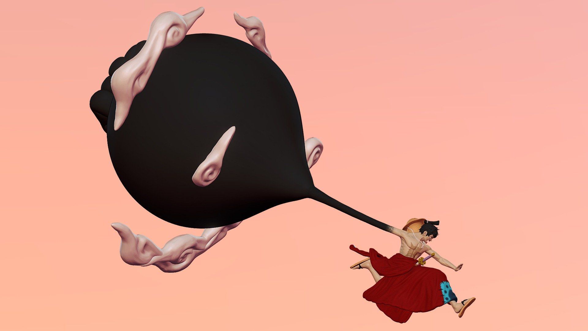 1920x1080 Monkey D. Luffy: Elephant Gun model by Uriel_Cruz_Rodriguez [26030f6]