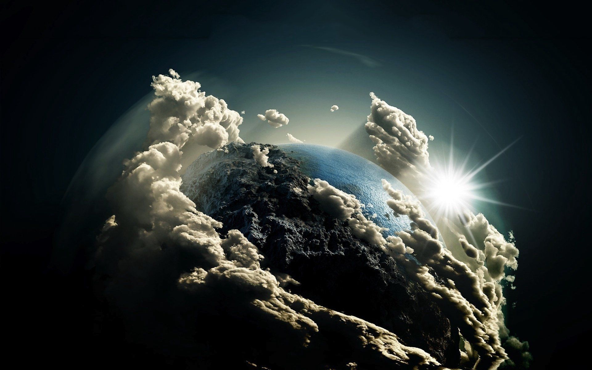 1920x1200 Earth's Awakening: Sci Fi Space HD Wallpaperx1200