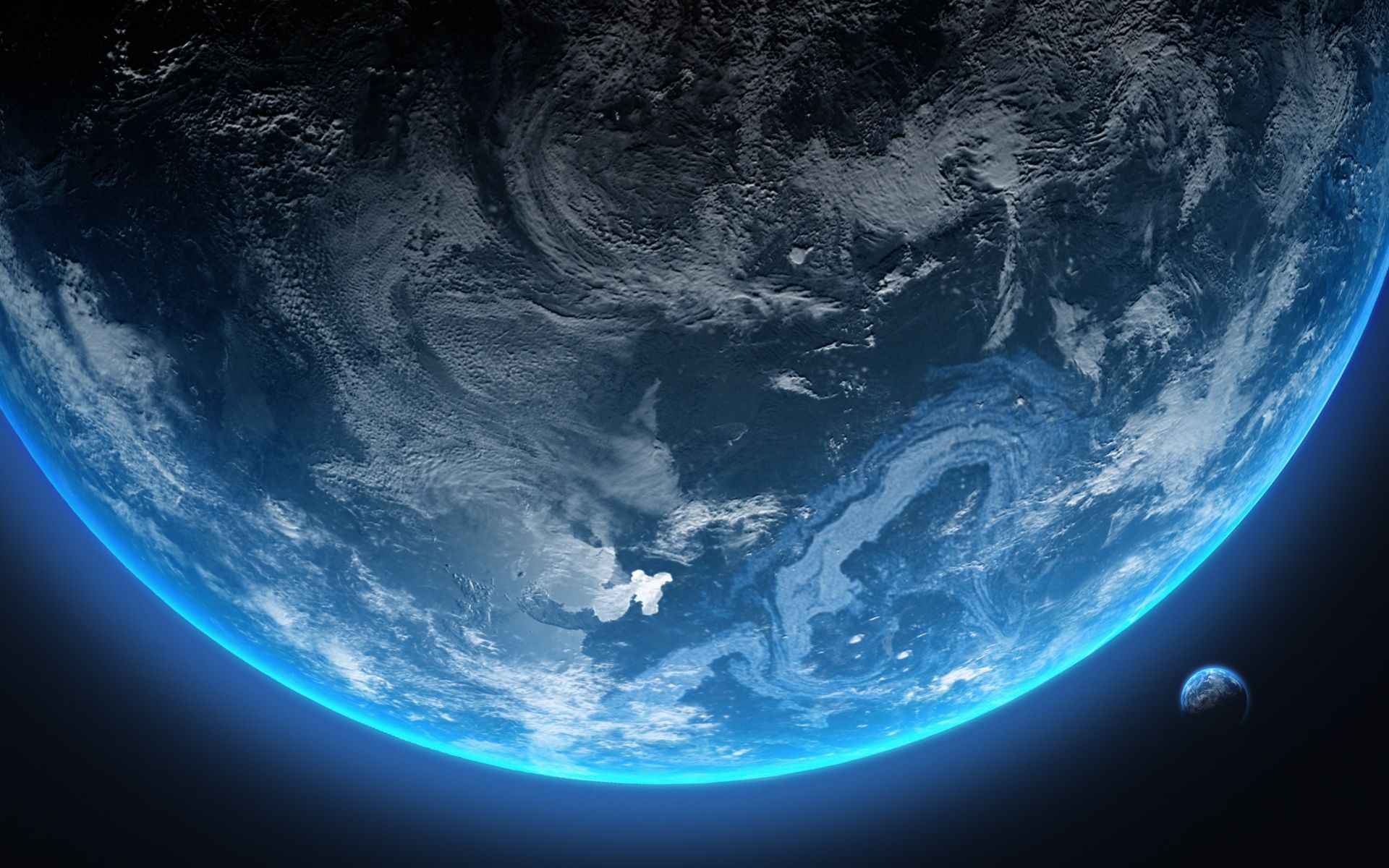 1920x1200 Planet Earth Wallpaper 4K, Orbit, Outer space, Cosmos