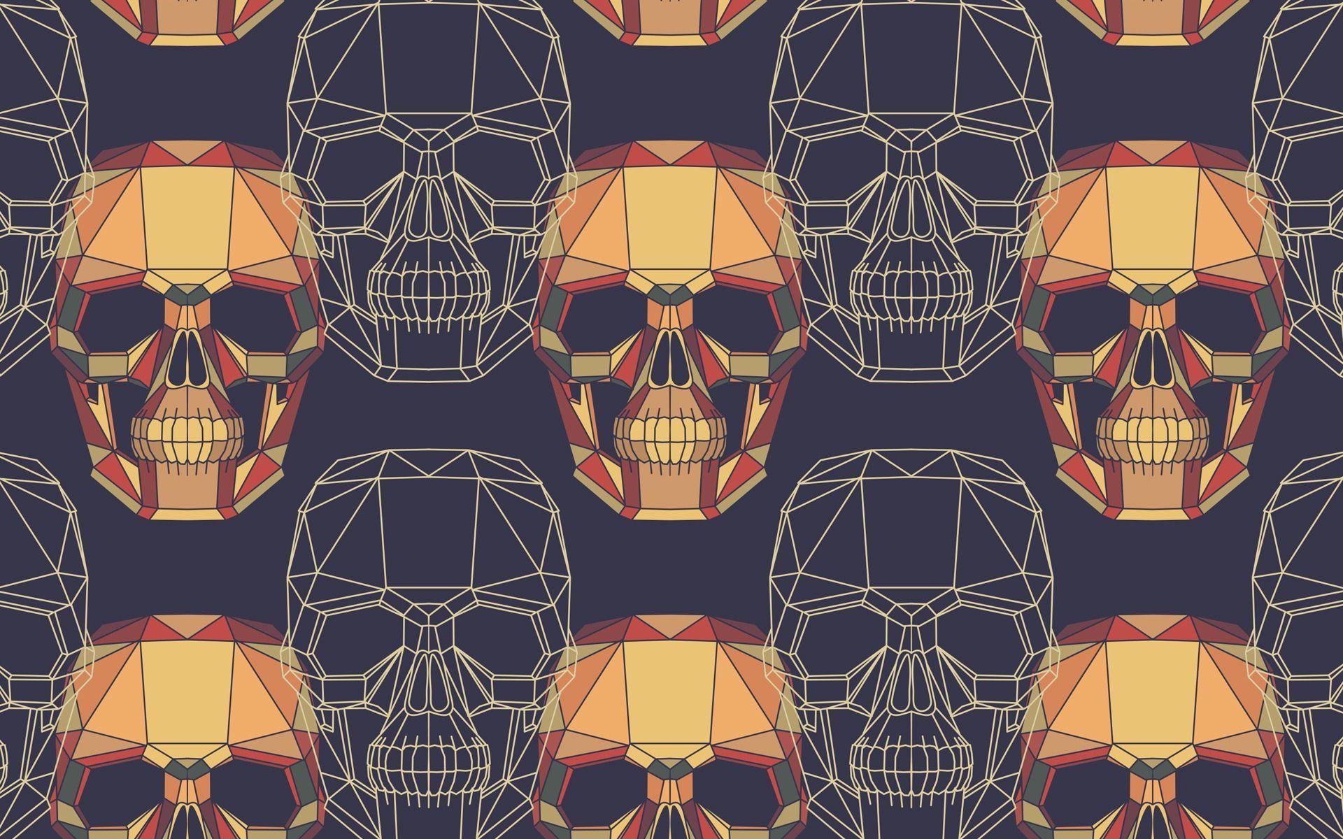 1920x1200 Geometric Wallpaper. Skull wallpaper, Geometric