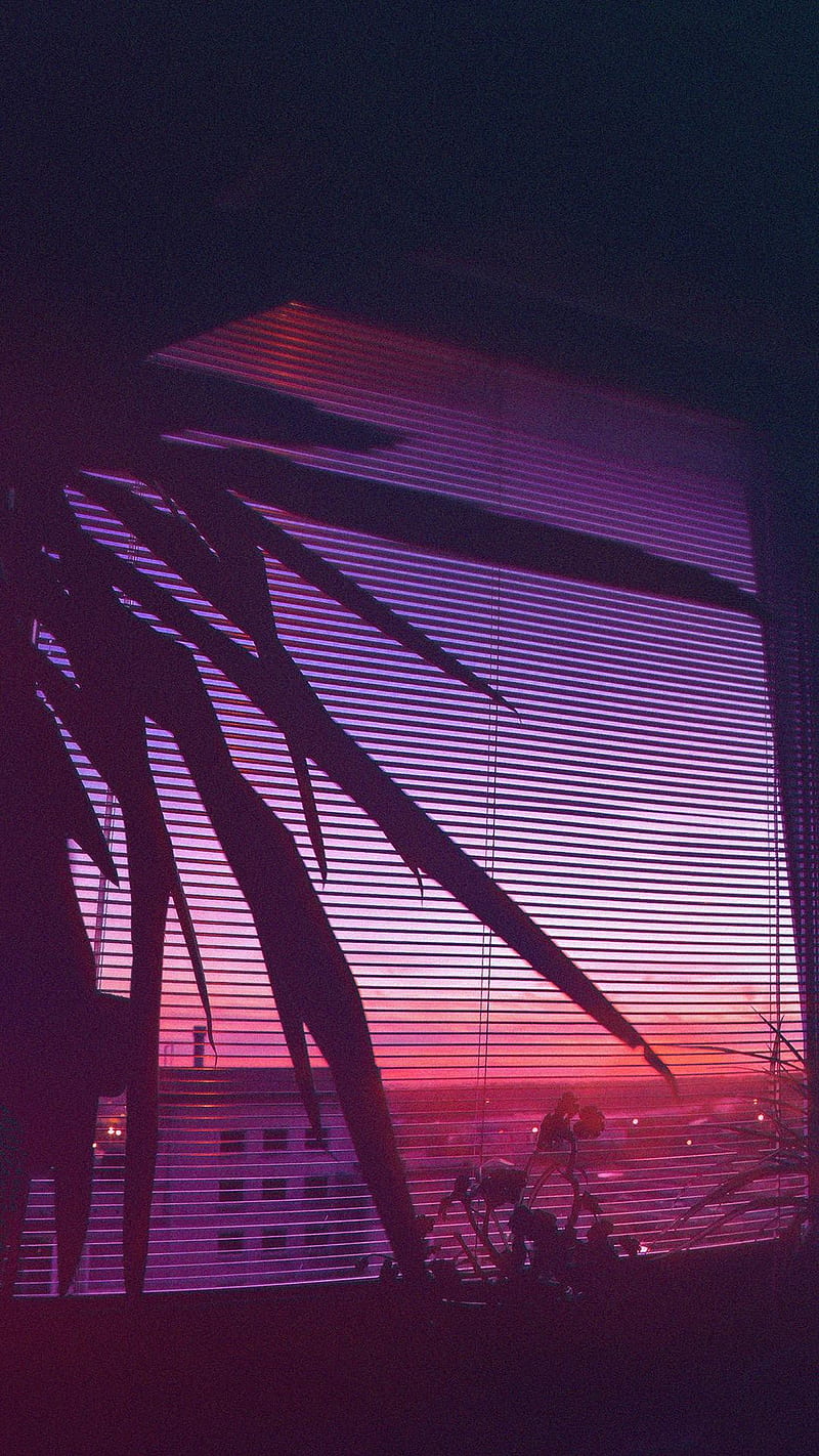 800x1422 Retro Sunset, aesthetic, dark, electrical, lofi, vaporwave, HD phone wallpaper