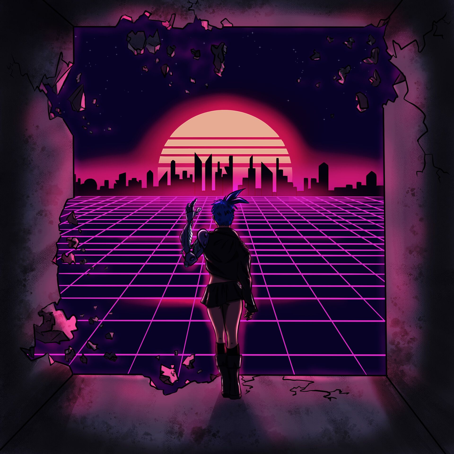 1920x1920 Lo Fi Girl In A Lo Fi World