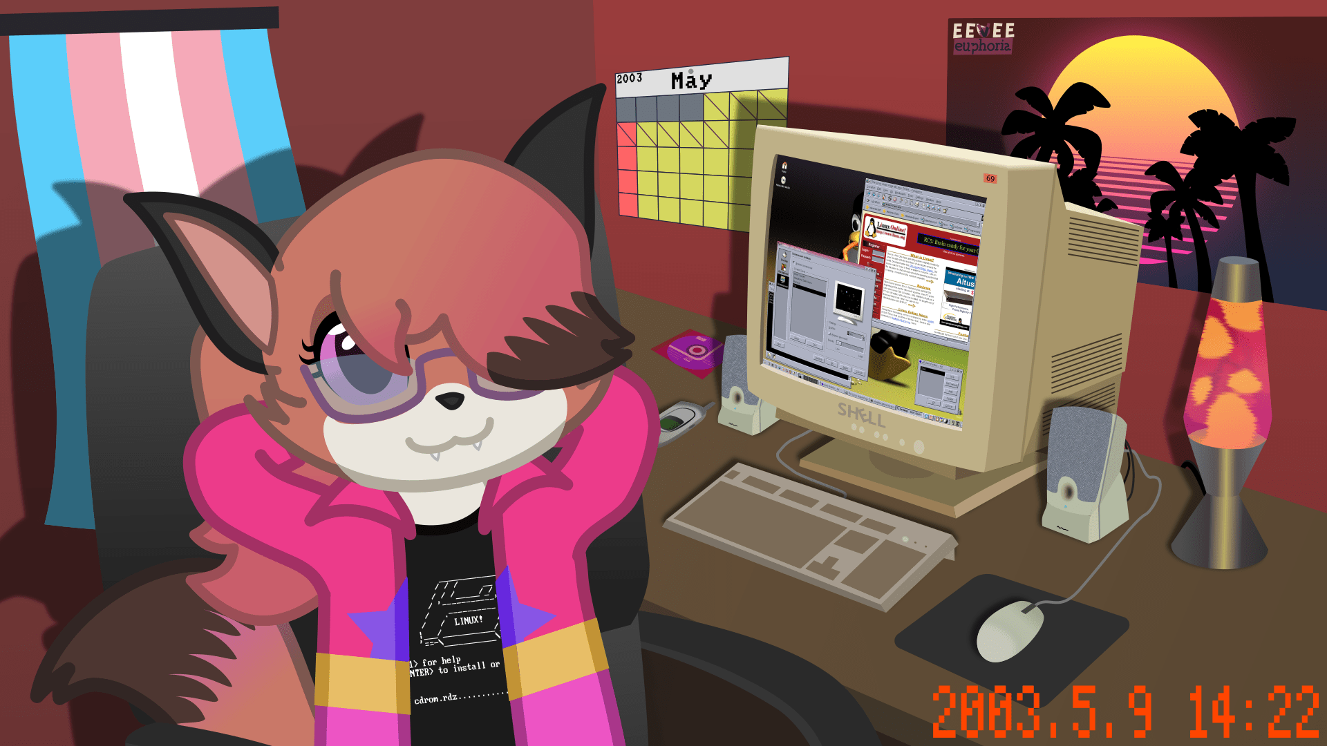 1920x1080 retro linux aesthetic