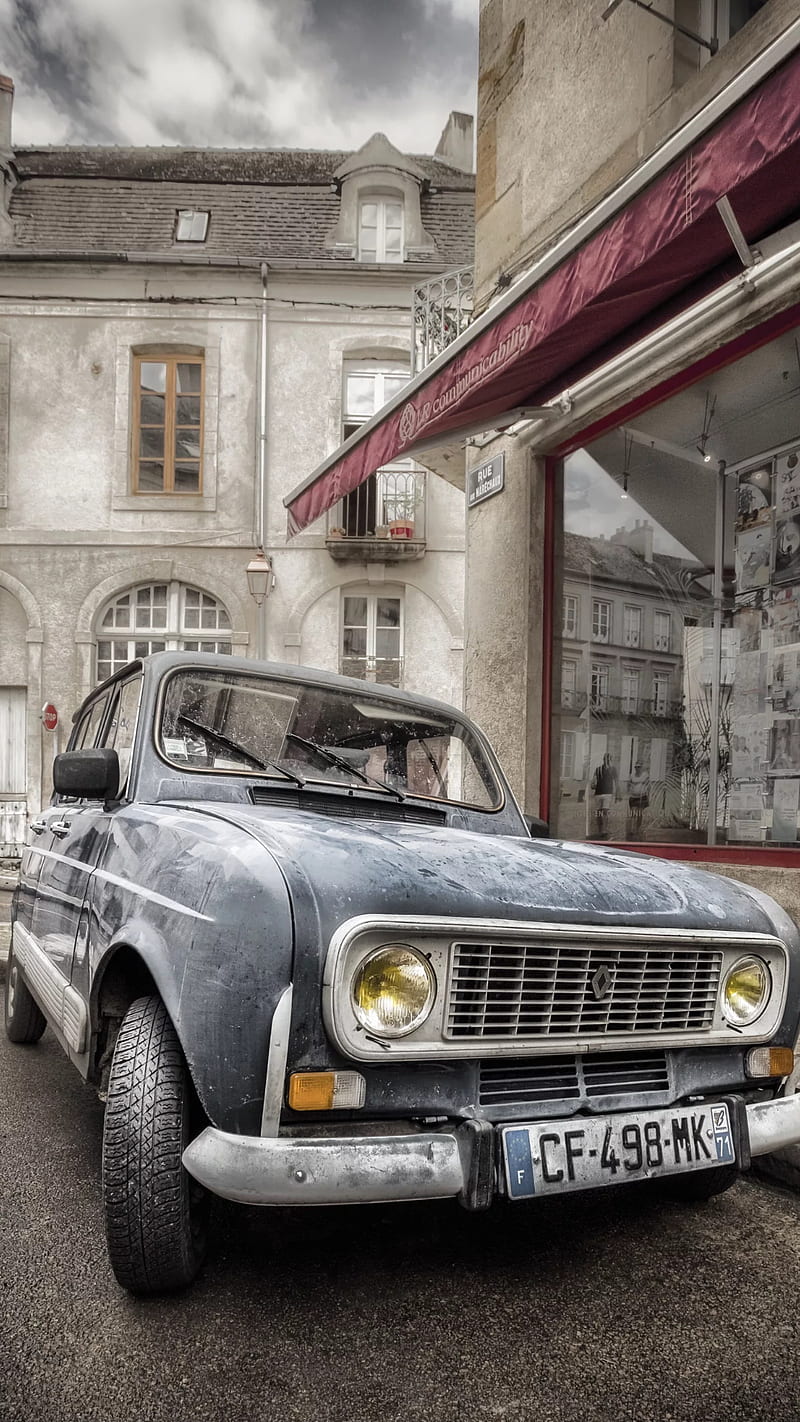 800x1422 Renault four, car, classic, france, front, renault HD phone wallpaper