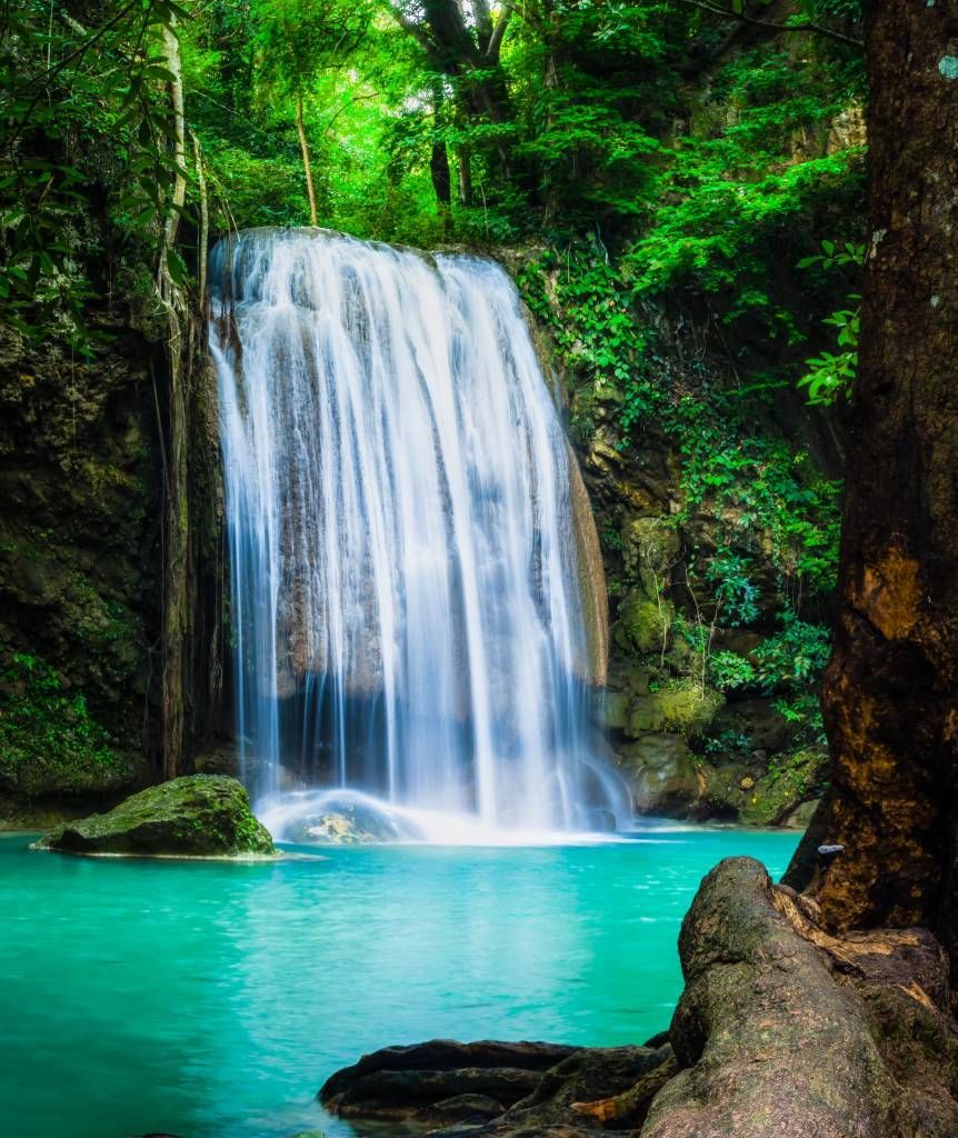 862x1024 Blue waterfall