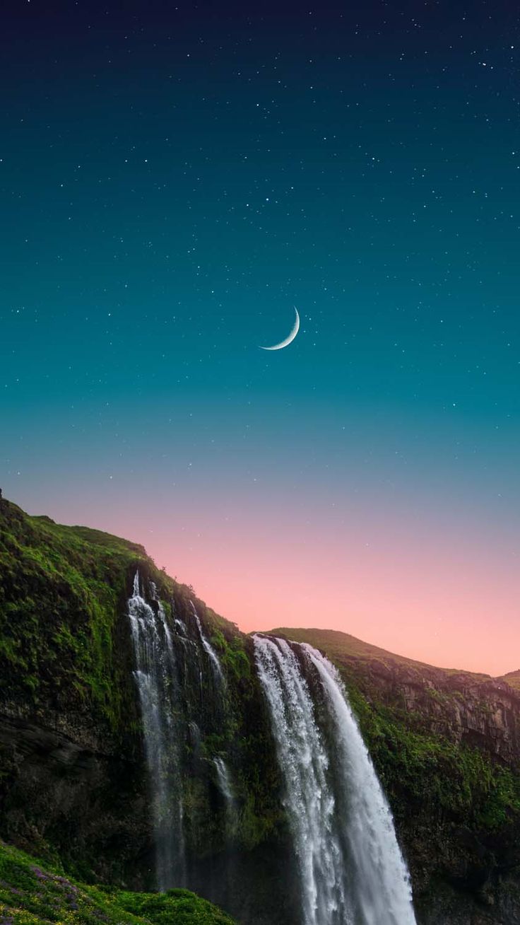 736x1308 Green Waterfall iPhone Wallpaper HD