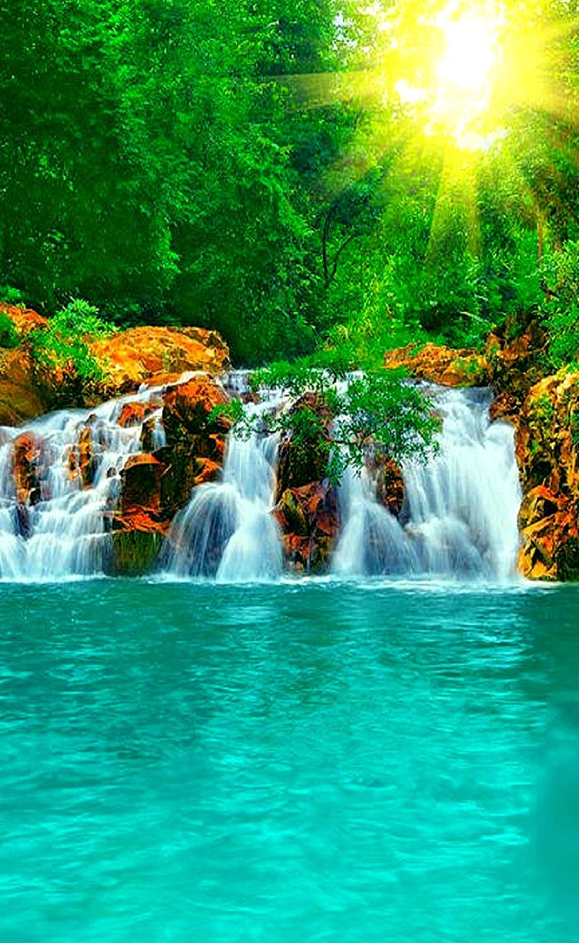 824x1341 Beautiful waterfall mobile wallpaper, Nature Mobile Walls