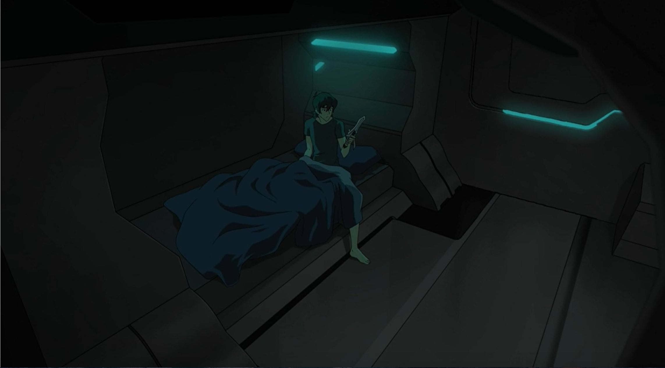 2285x1267 Desktop wallpaper: Tv Show, Barefoot, Bed, Black Hair, Keith Kogane, Knife, Voltron Legendary Defender, Voltron: Legendary Defender 4K free download for PC. 1510112