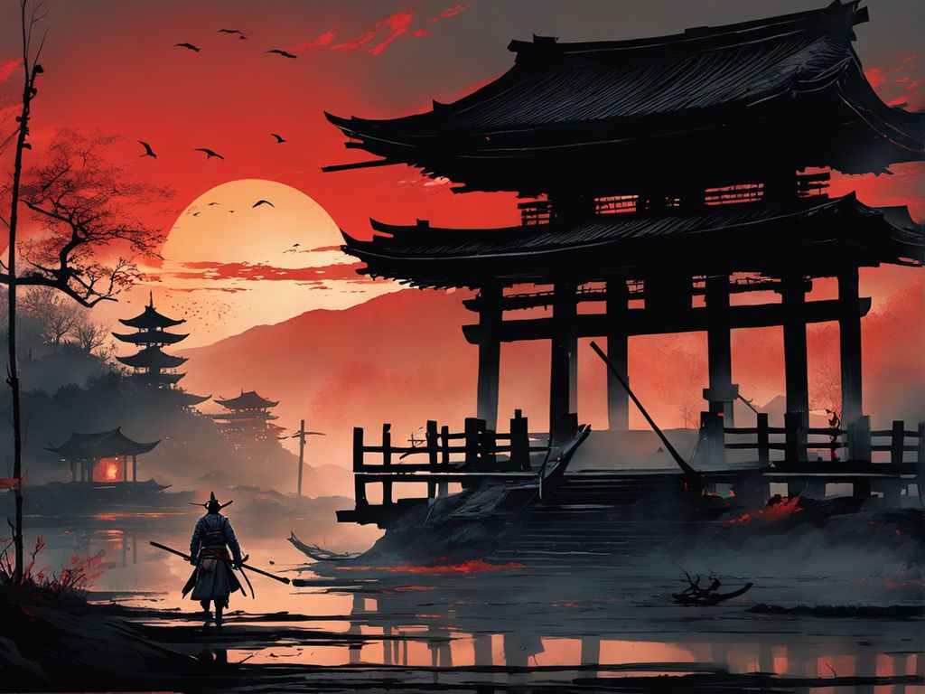 1024x768 Chinese Samurai Wallpaper